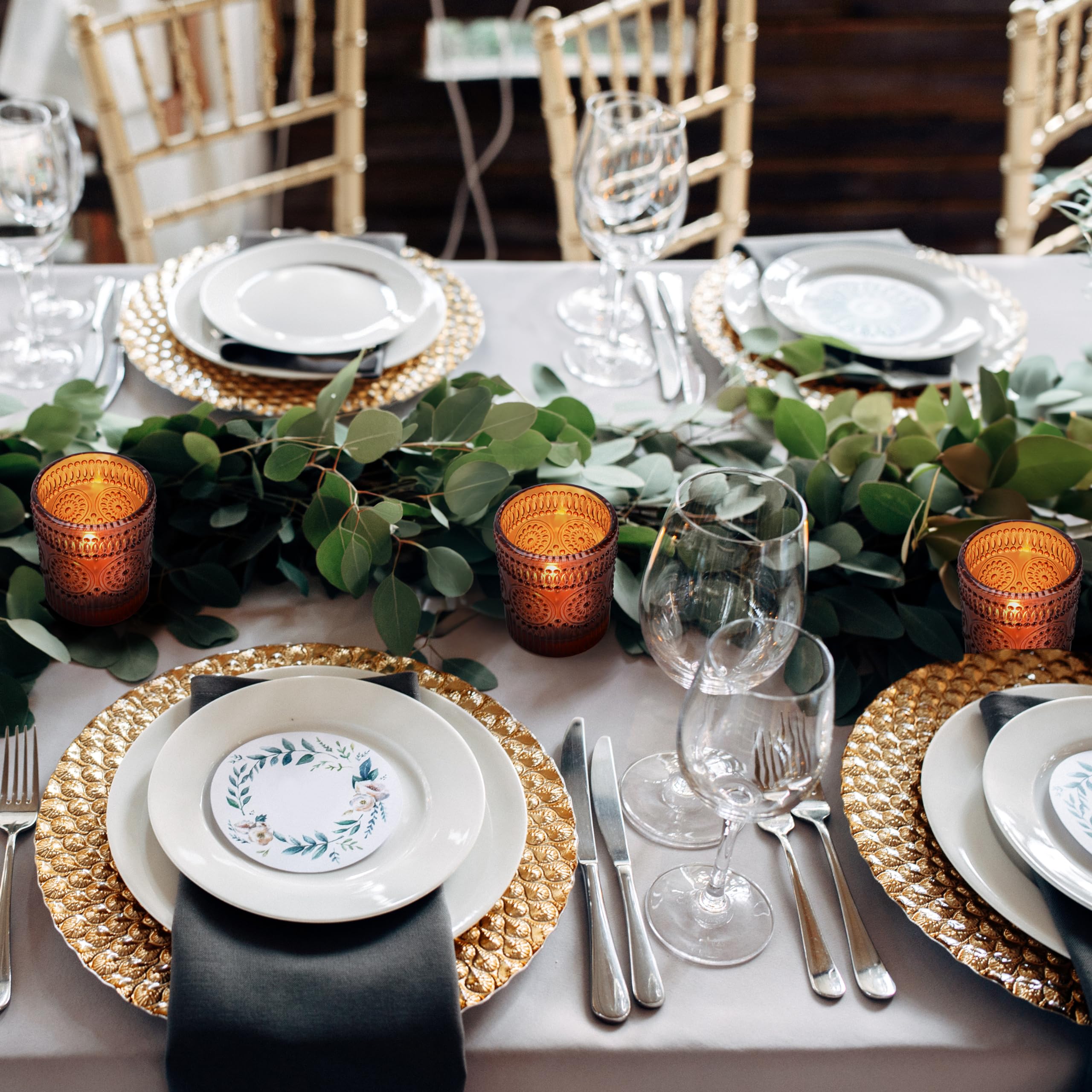 Candelabro Vintage 5 Bracci In MetallO Oro - Per Matrimoni, Cene Romantiche E Decorazione - Foto 6