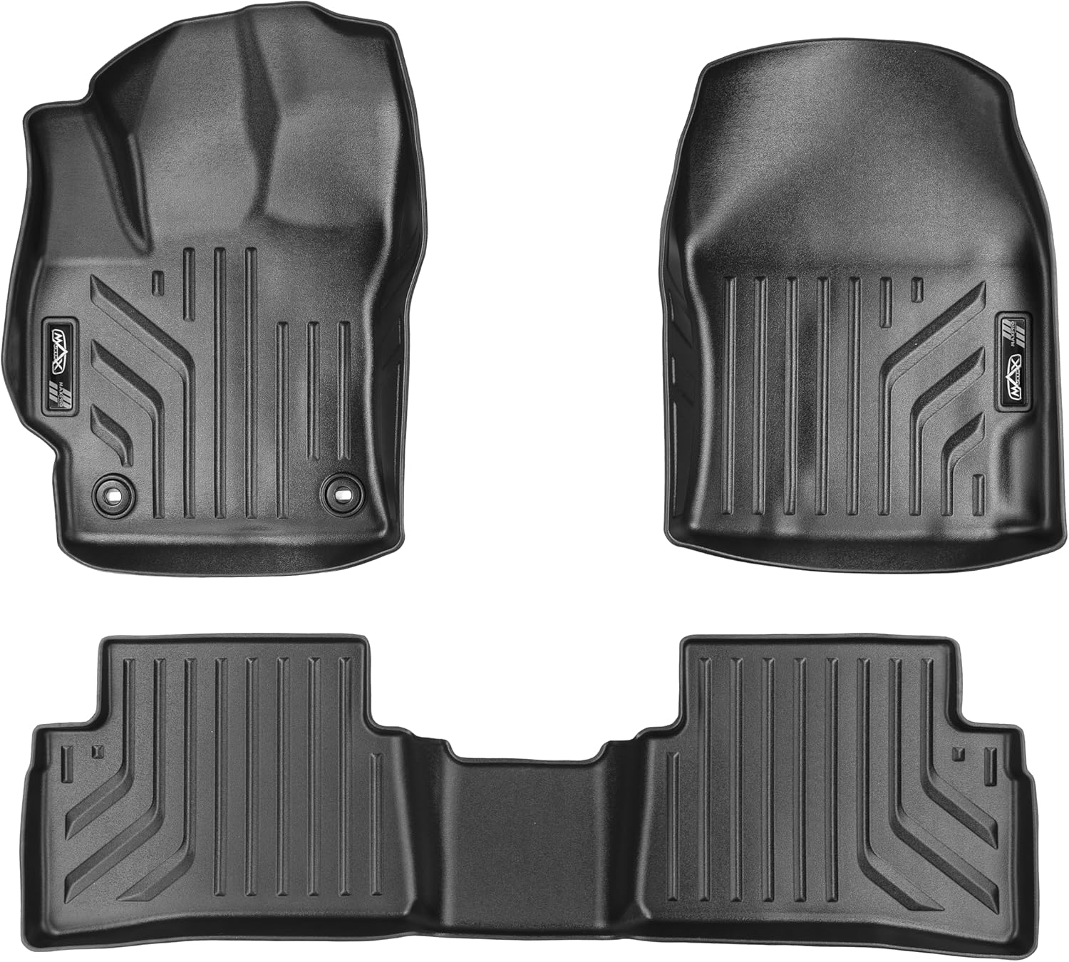 MAXPRO Floor Mats for Toyota Corolla Hatchback 2020-2025 | 1st & 2nd Row Set | All-Weather Waterproof Heavy-Duty TPE Cargo Liners | Custom Fit, Anti-Slip, Easy Clean