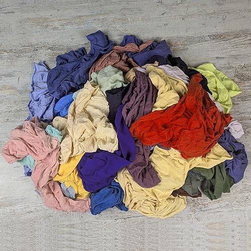 Miniatura 5 de Trapos de limpieza de punto de color premium (bolsa de 10 libras)  Compra trapos a granel para talleres, mecánicos, pintores y uso doméstico, trapos