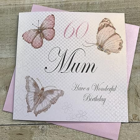 White Cotton Cards Handmade 65 Mum Have A Wonderful Birthday Vintage