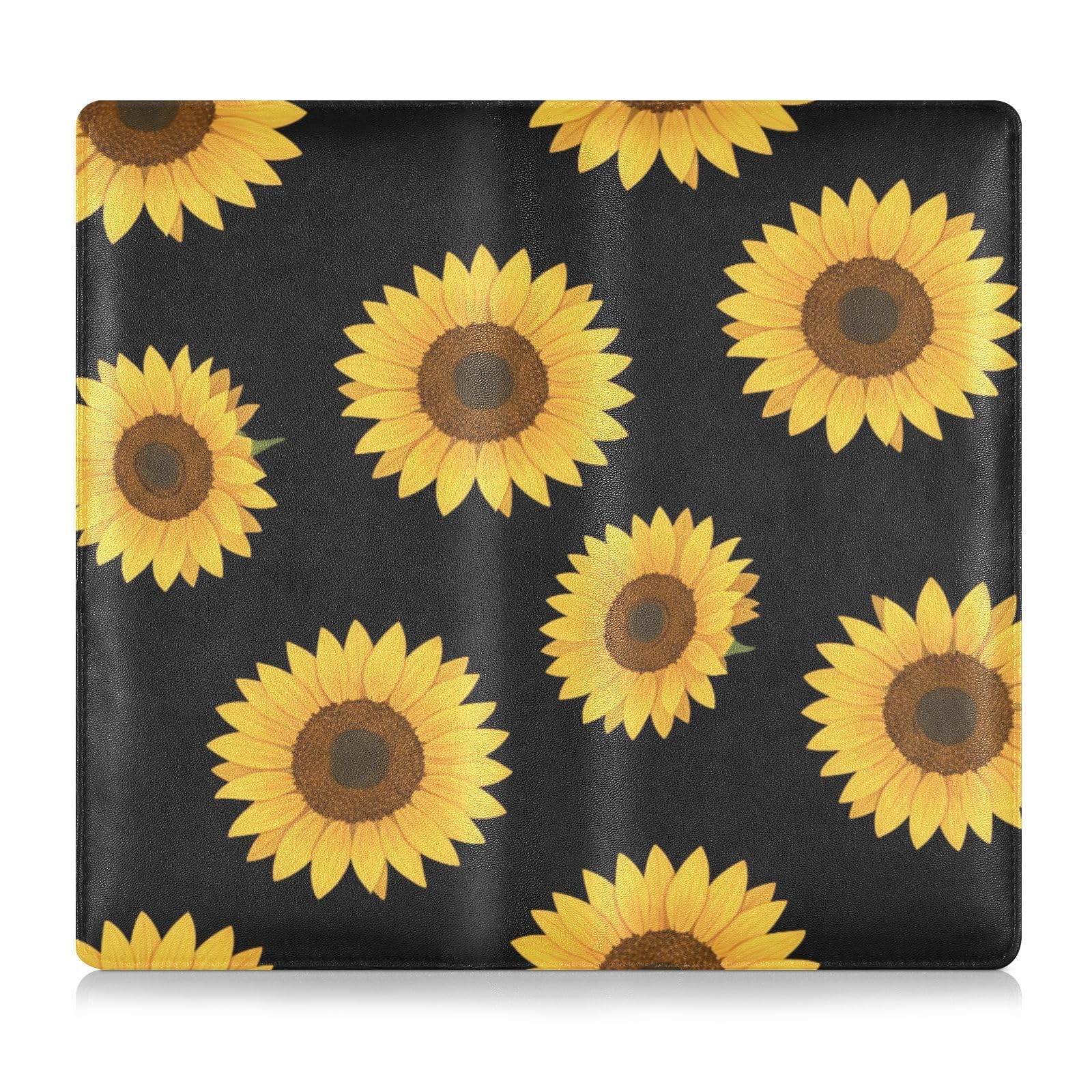 BURSTDDY Sunflower Leather Car Registration and Insurance Holder,Registration and Insurance Card Holder Glove Box Car Organizer Car Document Holder for Cards, Driver License