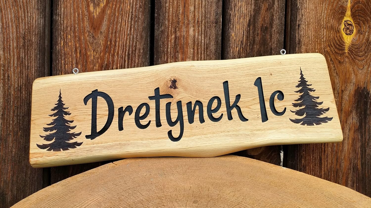 Wooden signboard with your address