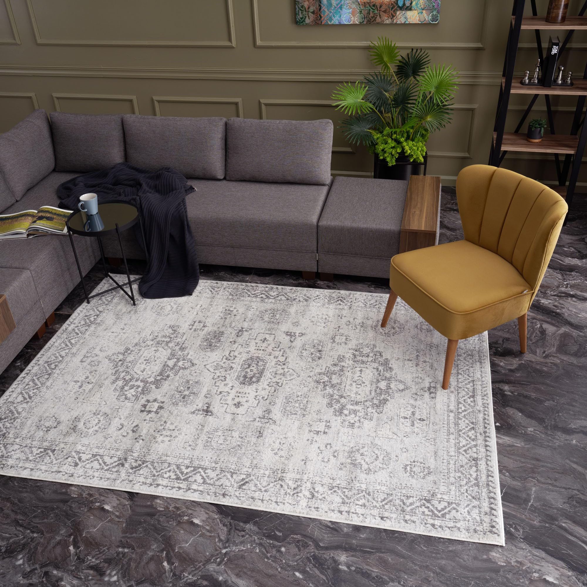 Rackhams Grey Montana Vintage Rugs | 4050 - 240X340 Cm