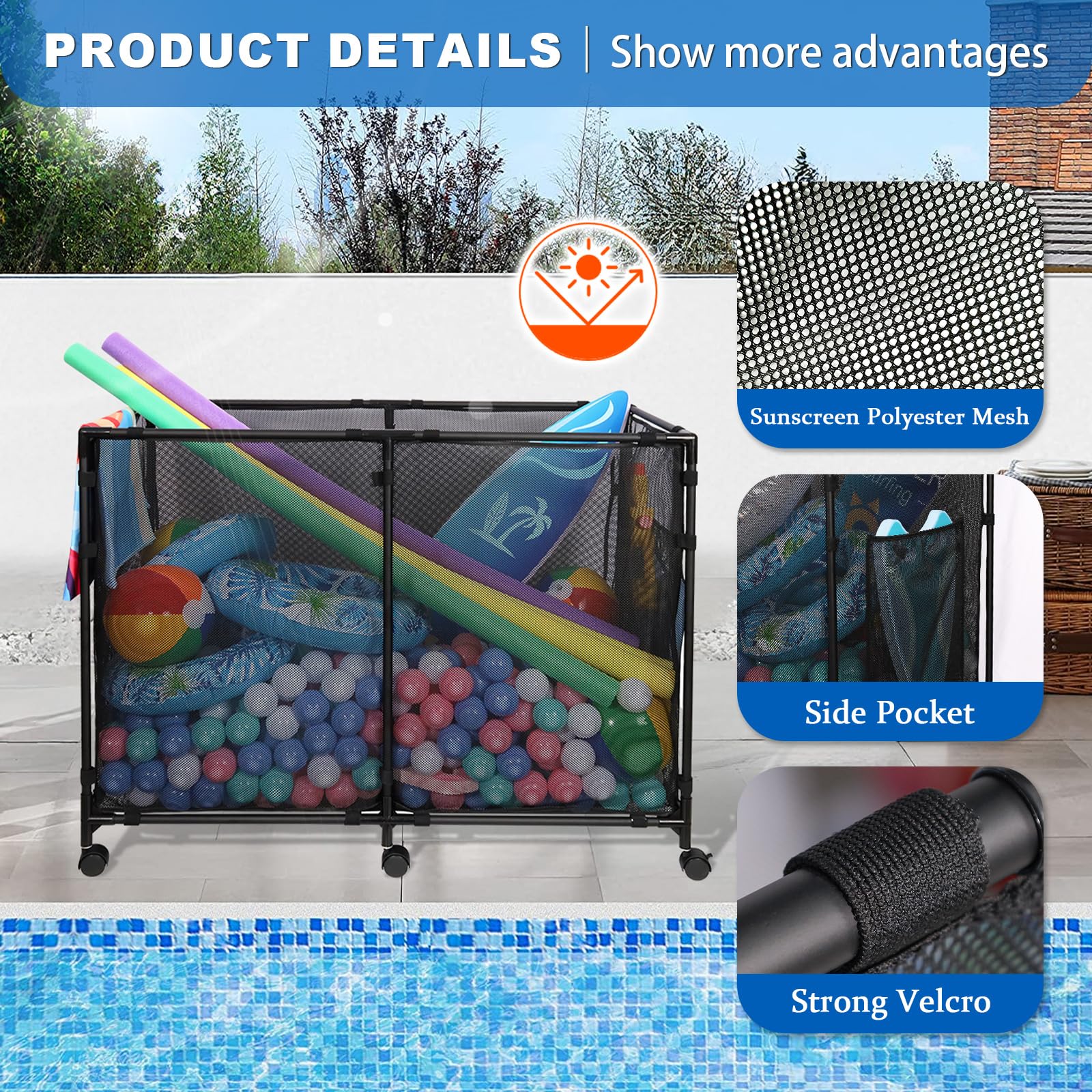 Snapklik.com : Arejonner 271 Gallon Pool Storage For Outdoor Pools ...