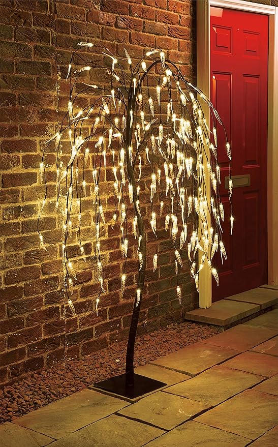 spot on dealz® 5 FT Weeping Willow Trees for Garden Lights Solar Powered Outdoor Decorations 240