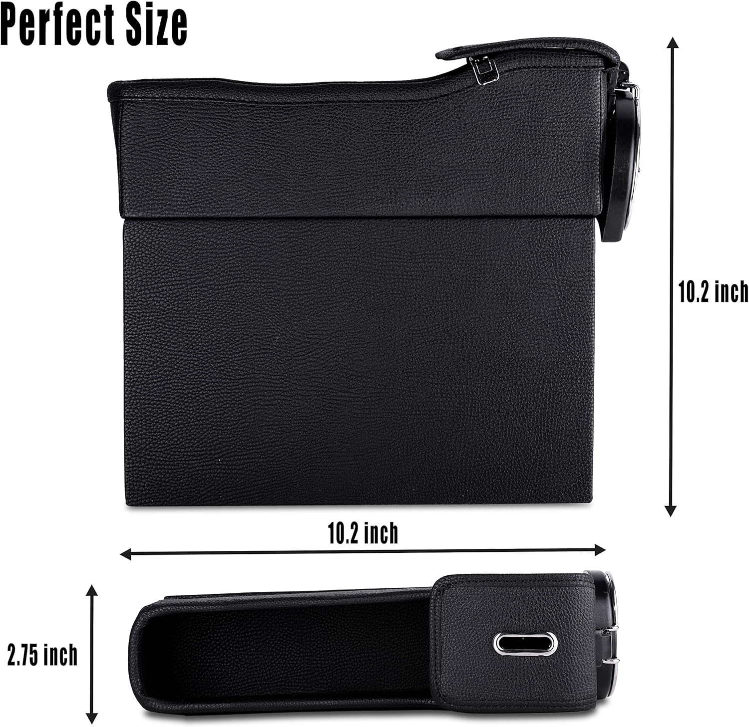 Car Console Seat Side Coin Holder Cup Holder Storage Organizer -Driver and Passenger Side Super Handy Storage Organizer for Cellphone, Wallet, Keys Zento Deals 2 Pack of Black : Automotive