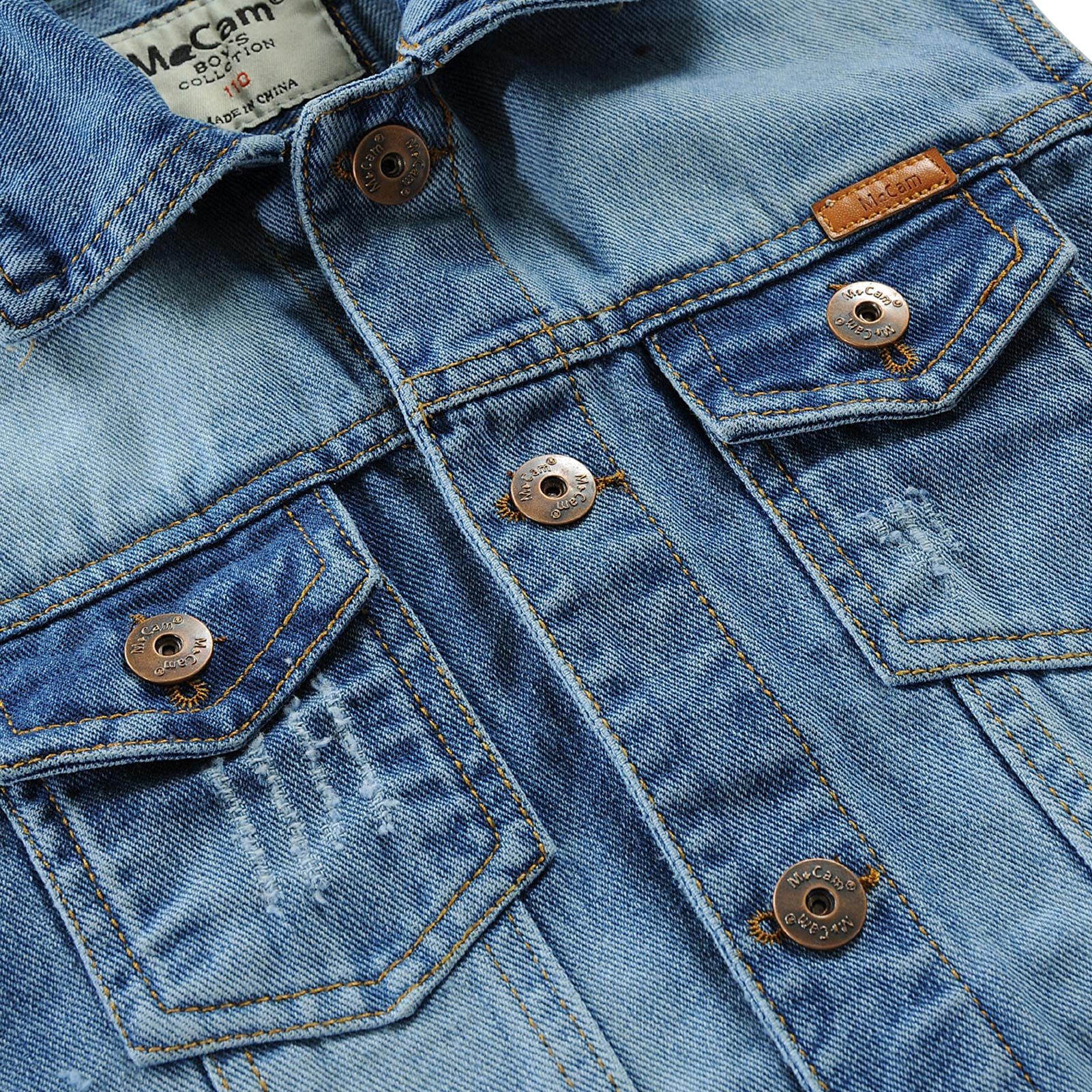 AUBIG Jungen Jeansjacke Kinder Jeansweste Ärmellos Mit Kapuze Ärmelloser Mantel Blue Jeans Mädchen Frühling Herbst 1-13 Jahre