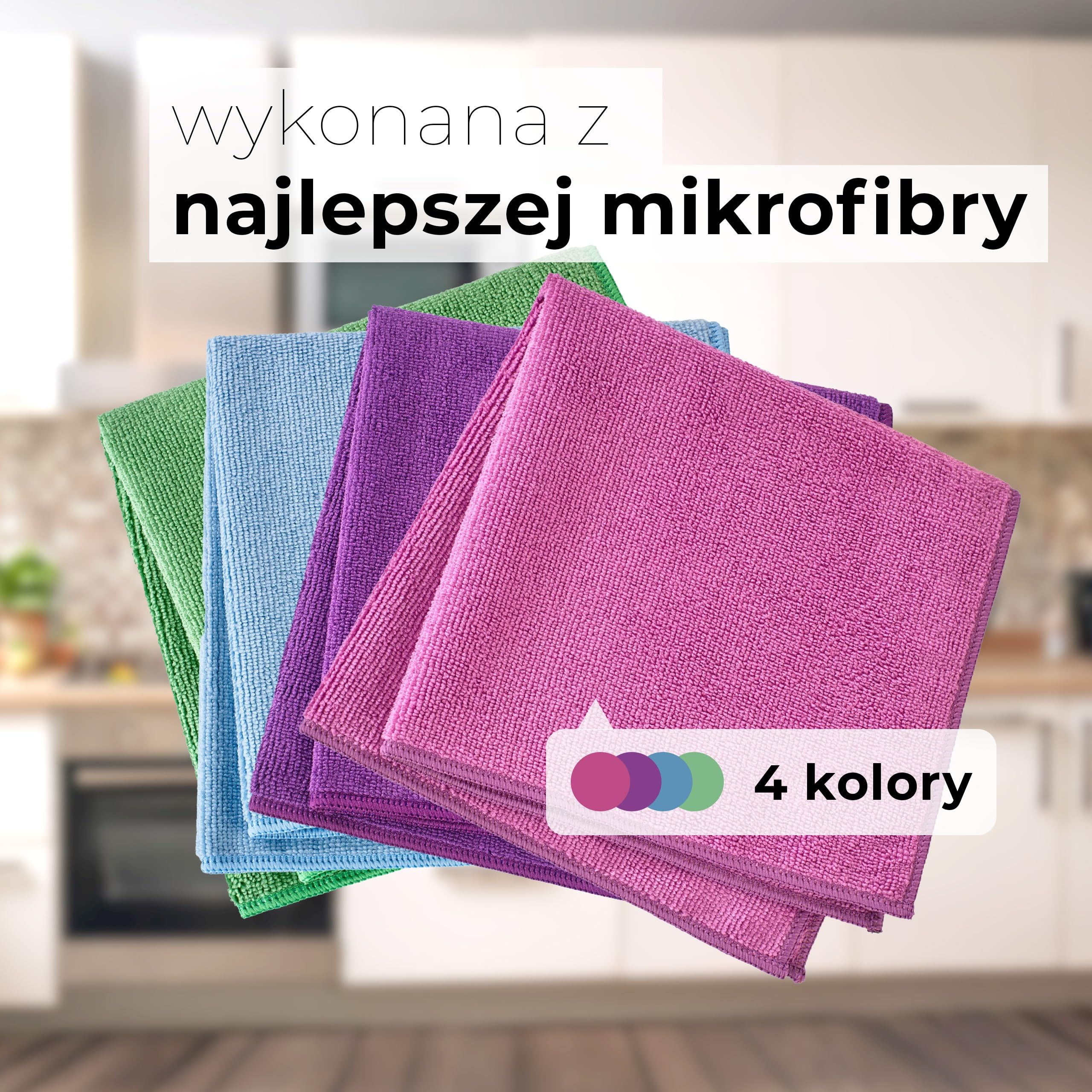 Quest ściereczka z mikrofibry All Purple do szyb i szkła 37x37 cm, 100 szt. | Chłonna ścierka do okien, luster, auta, AGD i mebli, bez smug, nie rysuje, do pracy na sucho i mokro, wielorazowa