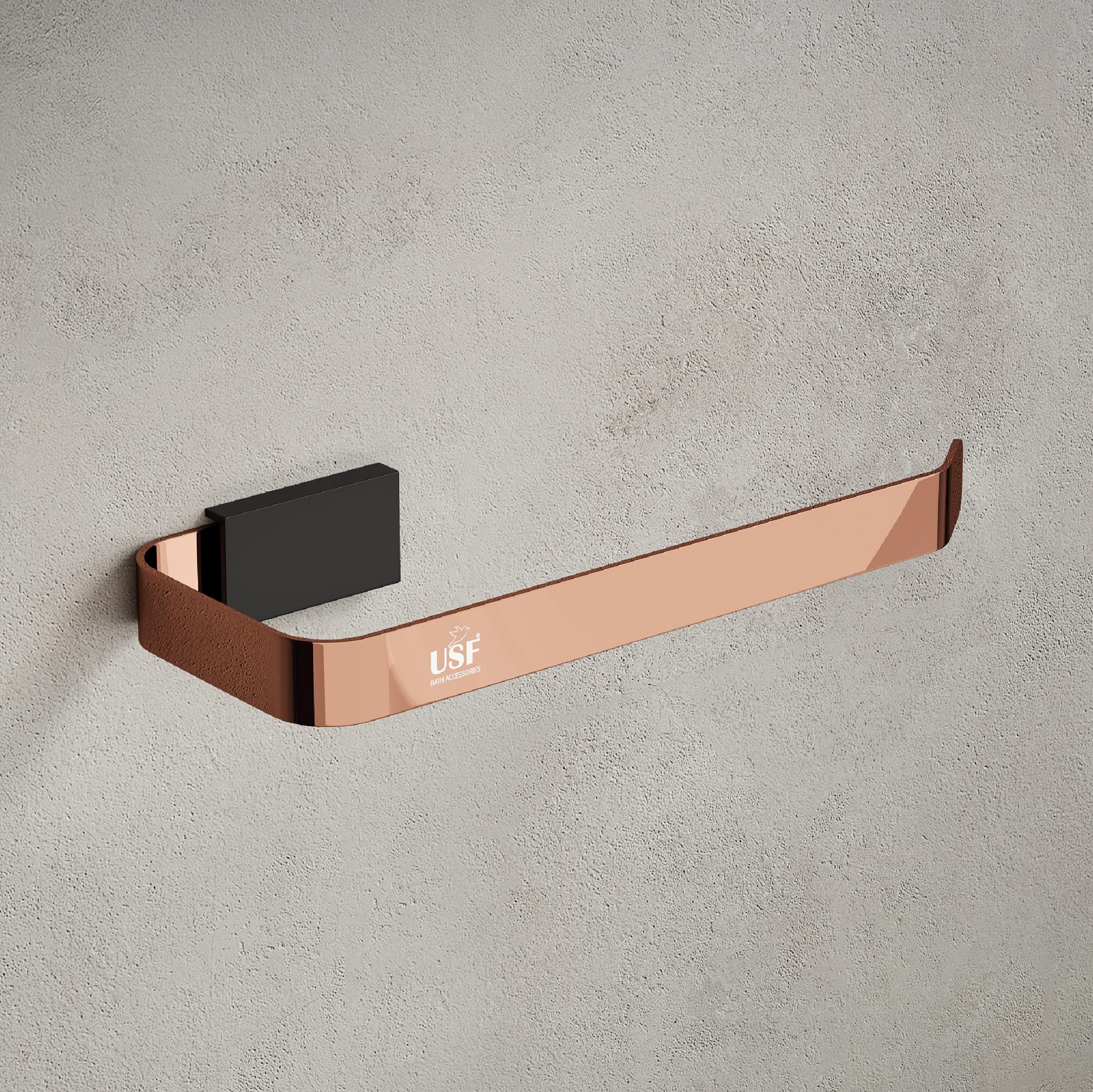USF Stainless Steel Towel Ring - Black Rose Gold -1