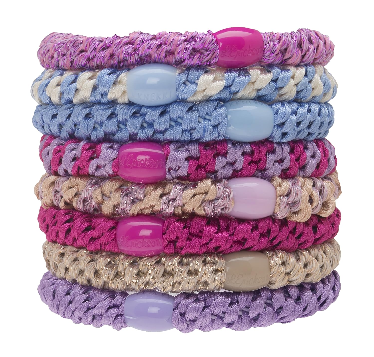 L. Erickson Grab & Go Ponytail Holders, Prim Pastel, Set