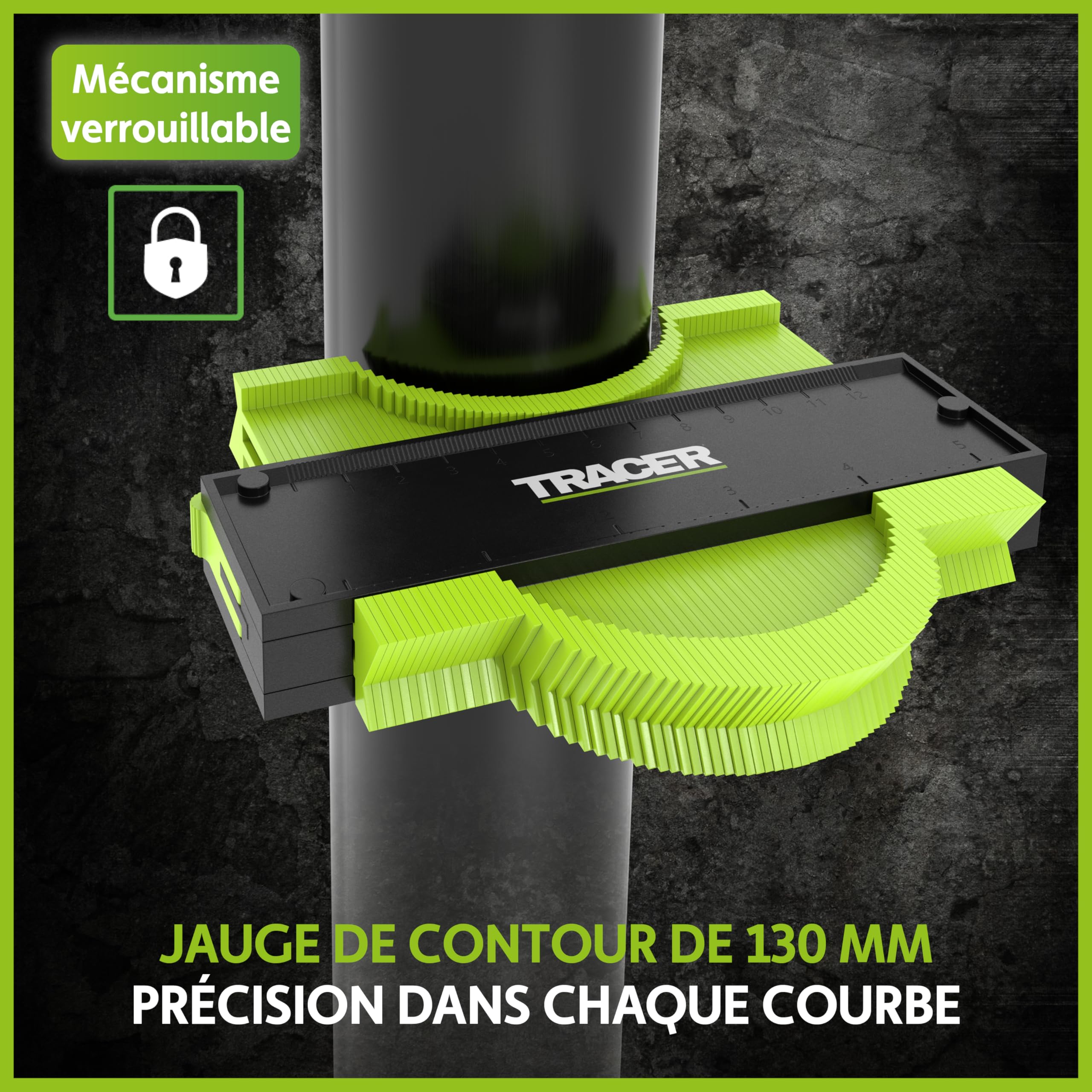 TRACER Jauge de contour 130 mm, jauge de marquage précise