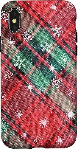 Miniatura 7 de Funda para iPhone 11 Pro, diseño de copos de nieve de invierno, color verde y rojo