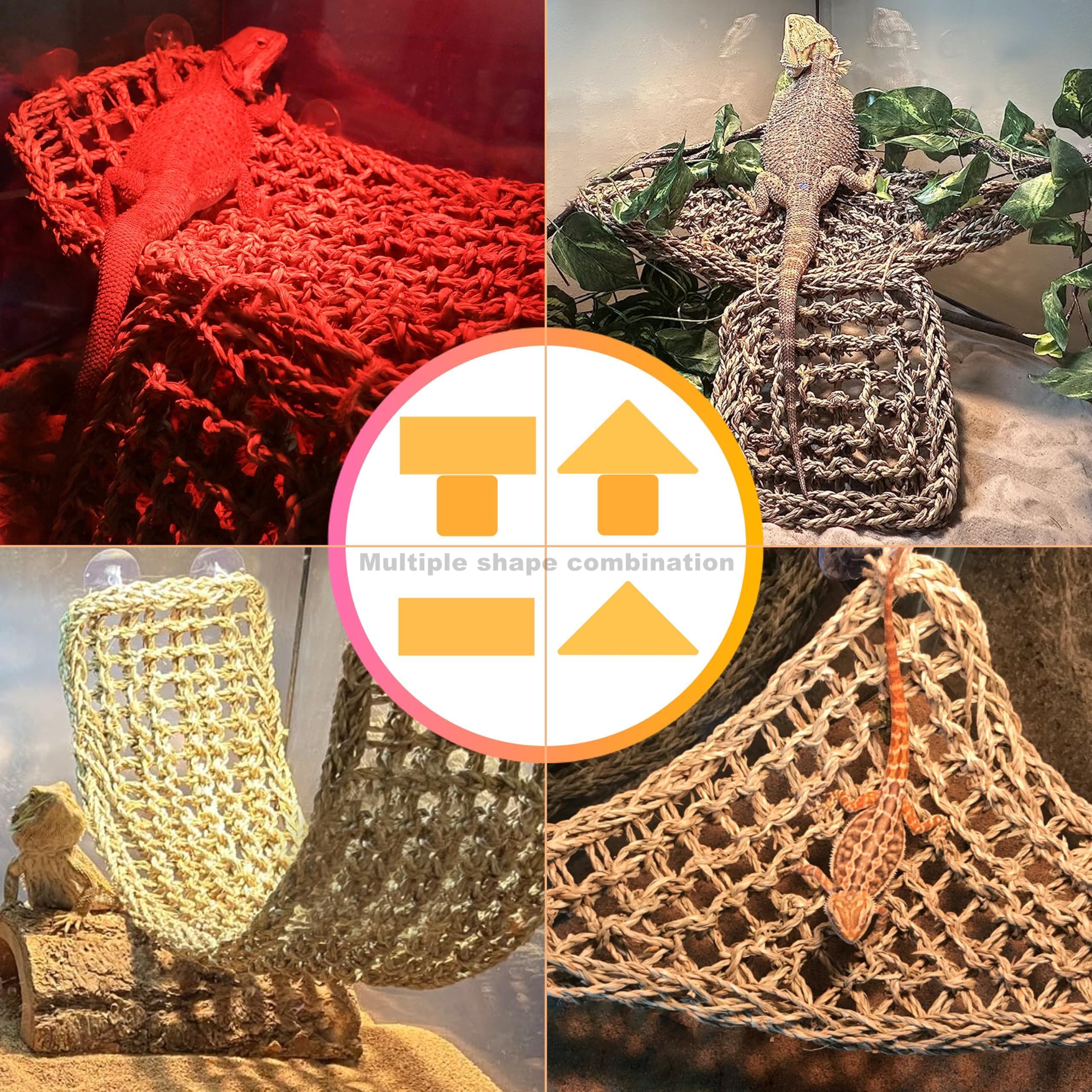 Amaca per lucertola con drago barbuto, accessori per rettili, anfibi, habitat per camaleonte, gechi, serpenti, granchi eremiti, rettili lguana, tartarughe