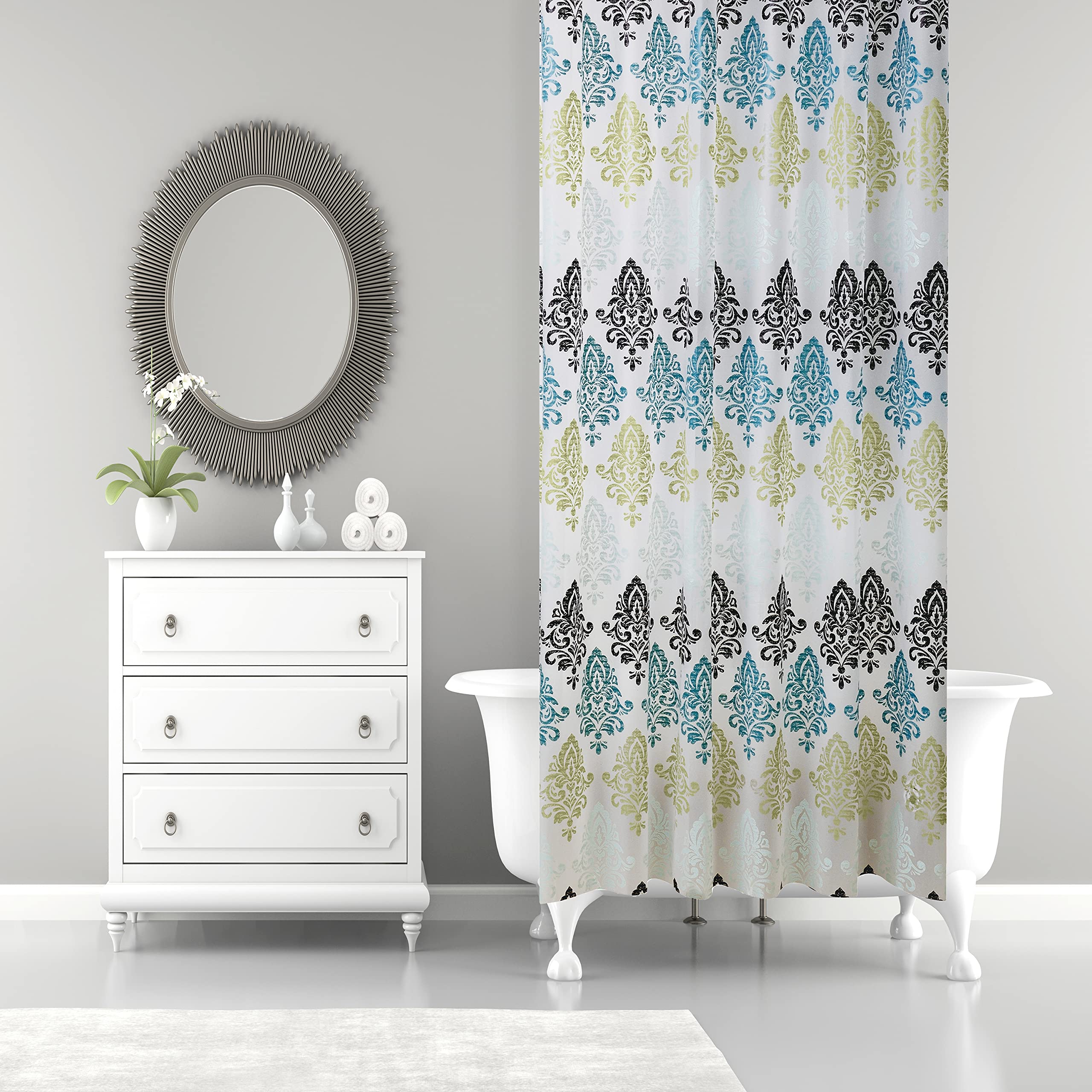 Amazon.com: Bath Bliss 70” x 72” PEVA Shower Curtain | 12 Rust