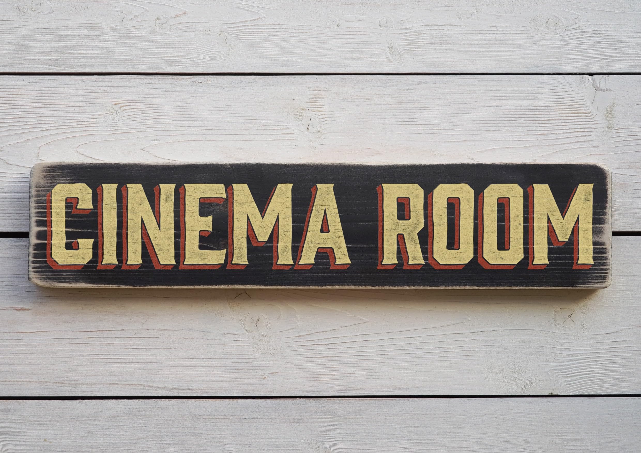 Szhmz Colour-931 Metal Signs Cinema Room Vintage Style Metalen Sign. Handmade Retro Home Gift Metalen Signs With Sayings 4X16 Inch