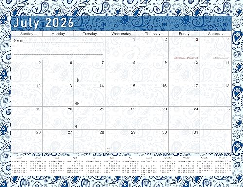 Miniatura 2 de Calendario mensual 2025-2026 de paredescritorio encuadernado en espiral  18 meses de escritoriocalendario de pared  (Edición #021)