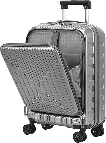 Miniatura 18 de Maleta Kaleenie ABS+PC 080 de 20 y 29 pulgadas, Azul oscuro, 16 pulg., Negocios Azul oscuro,Negro,Gris-oscuro,Blanco leche,Gris,Lila