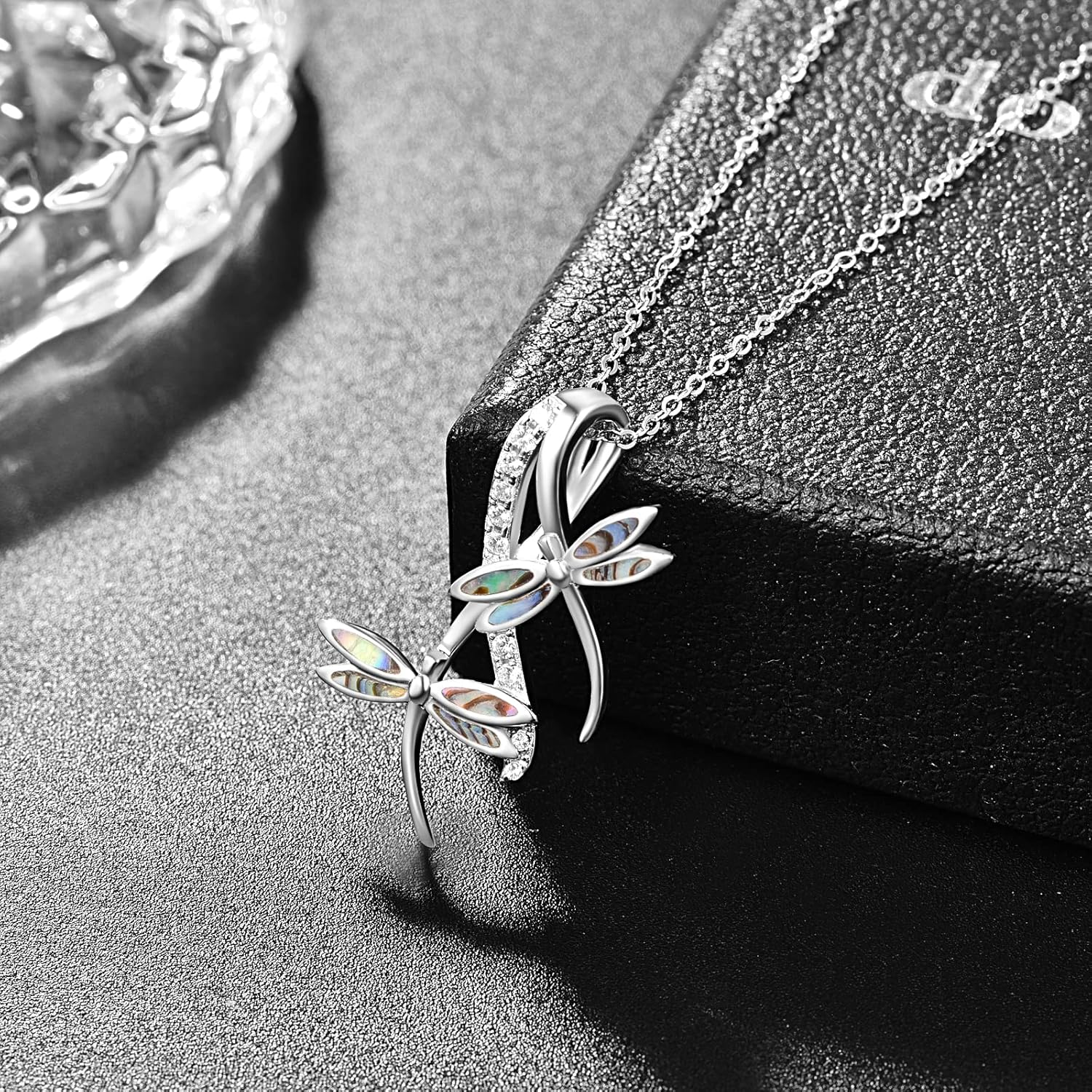 PRAYMOS Dragonfly Gifts 925 Sterling Silver Dragonfly Necklace for Women Dreamy Dragon fly Pendant Dragonflies Jewelry Birthday Gift 18+2" Adjustable Chain - Image 2
