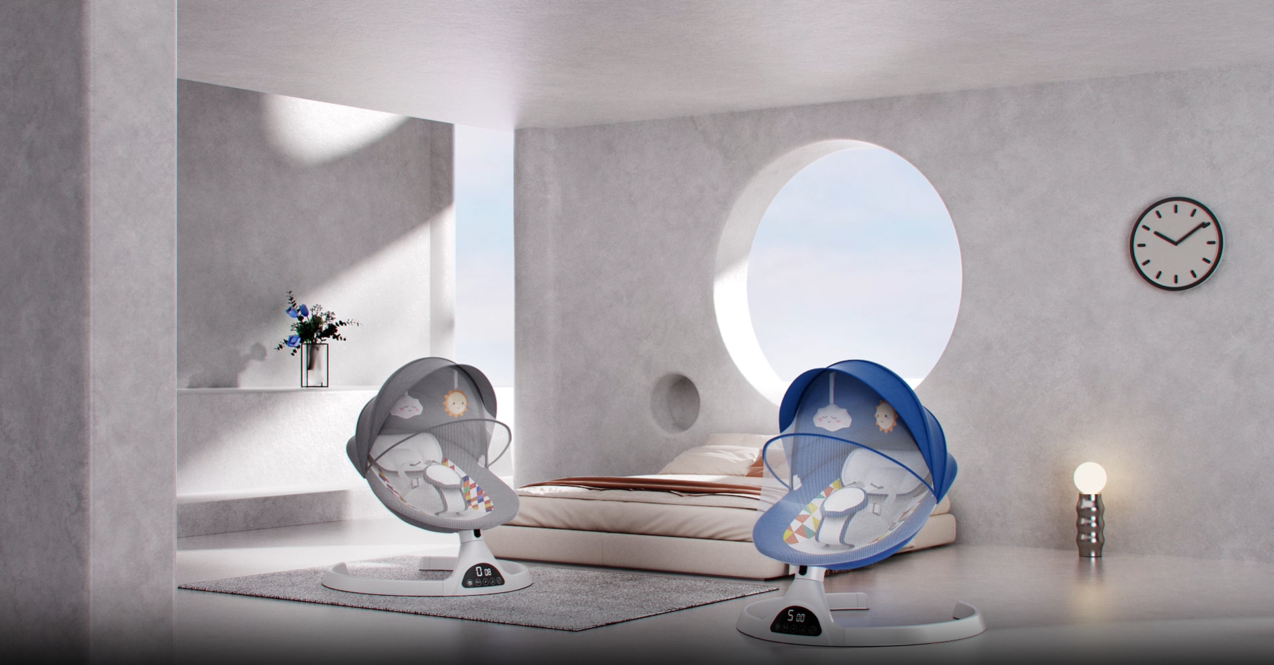 Dondolo Elettrico Per Bambini BlundiQue - Con App, Telecomando E Sicurezza 5 Punti - Foto 14