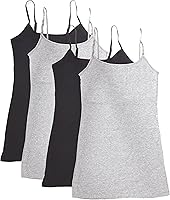 Vista 8 de Active - Paquete de 4 camisetas sin mangas, básicas, para mujer