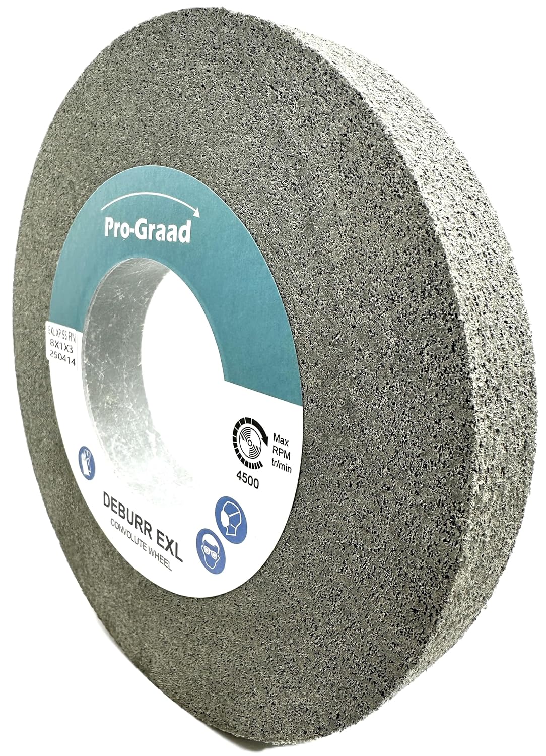 EXL XP Convolute Deburring Polishing Wheel - 8" x 1" x 3" 9S Fine Silicon Carbide - Professional Grade - Metal Deburring, Finishing and Polishing Wheel – 60307-1 Pack