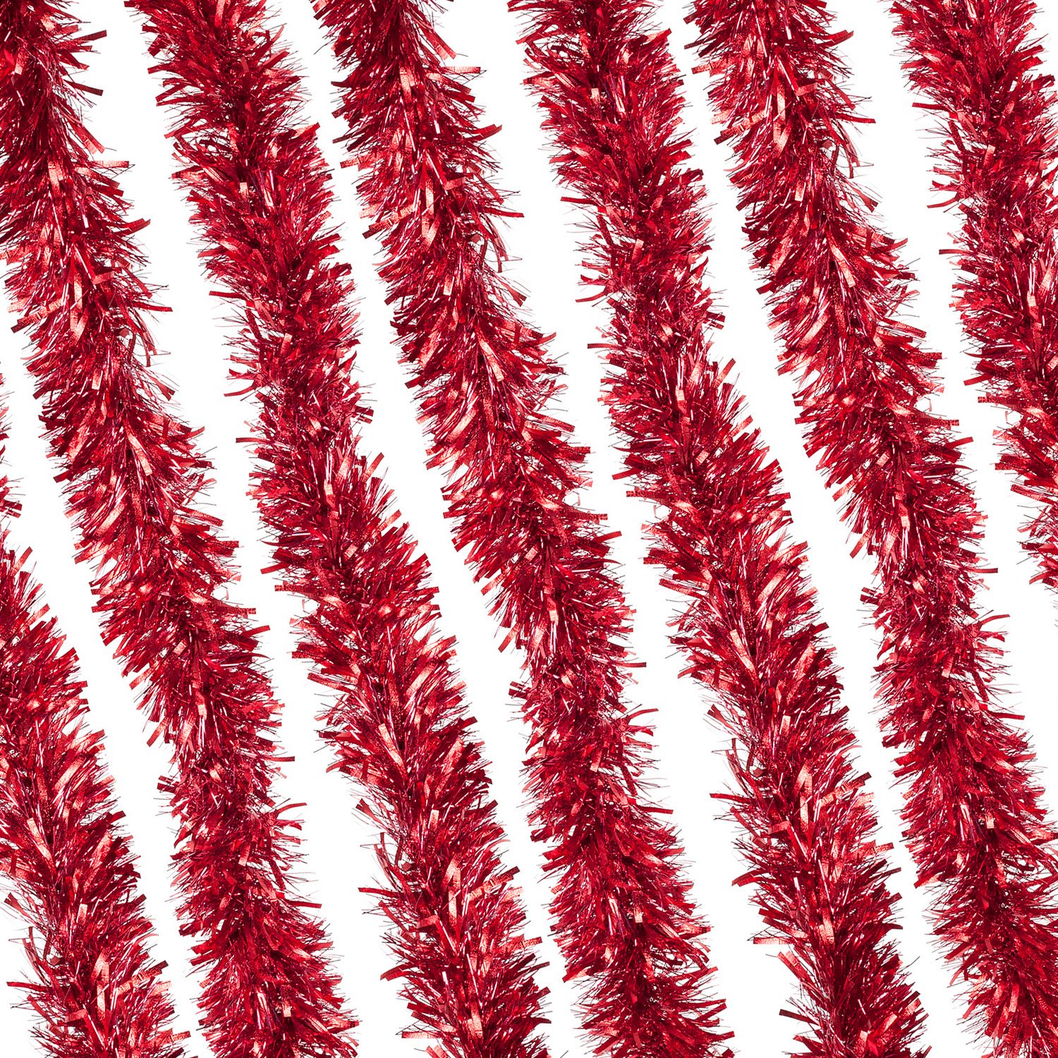 Rocking Party Red Rockparty Luxury Thick Wide Metallic Christmas Tinsel – Festive Holiday Garland Decoration For Xmas Tree, Home, Office & Party Décor - (4 Meters, )