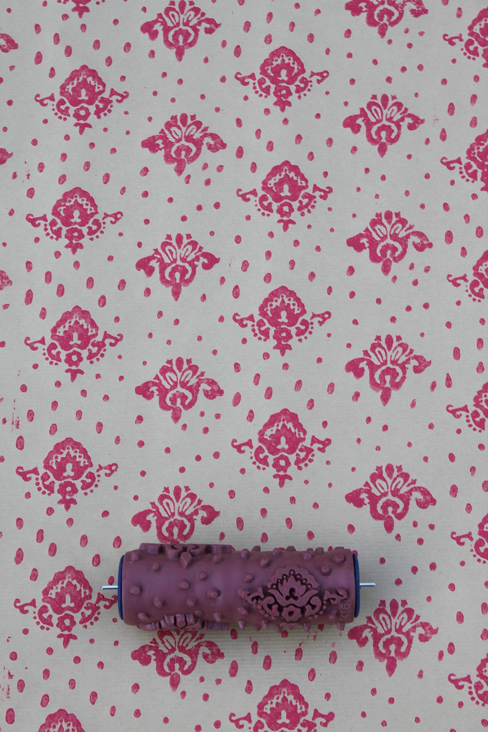 Petite Damask Patterned Paint Roller