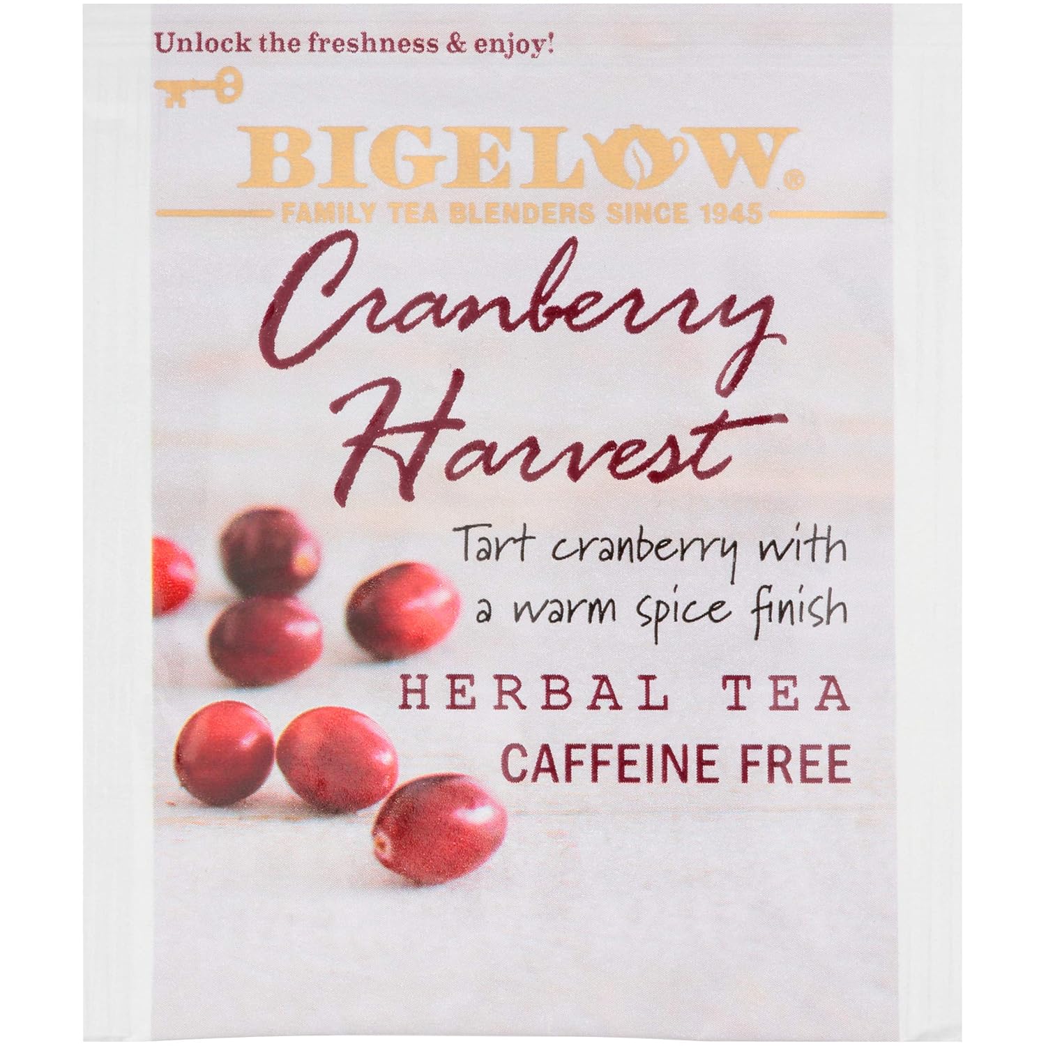 Bigelow Cranberry Harvest Herbal Tea, Caffeine Free, 18 Count (Pack Of 6), 108 Total Tea Bags : Everything Else