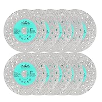 Vista 7 de Disco de molienda de losa de roca - Disco de corte de vidrio de 4.5 pulgadas, 5 unidades, amoladora angular de diamante para disco de corte