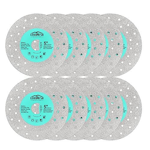 Miniatura 7 de Disco de molienda de losa de roca - Disco de corte de vidrio de 4.5 pulgadas, 5 unidades, amoladora angular de diamante para disco de corte de