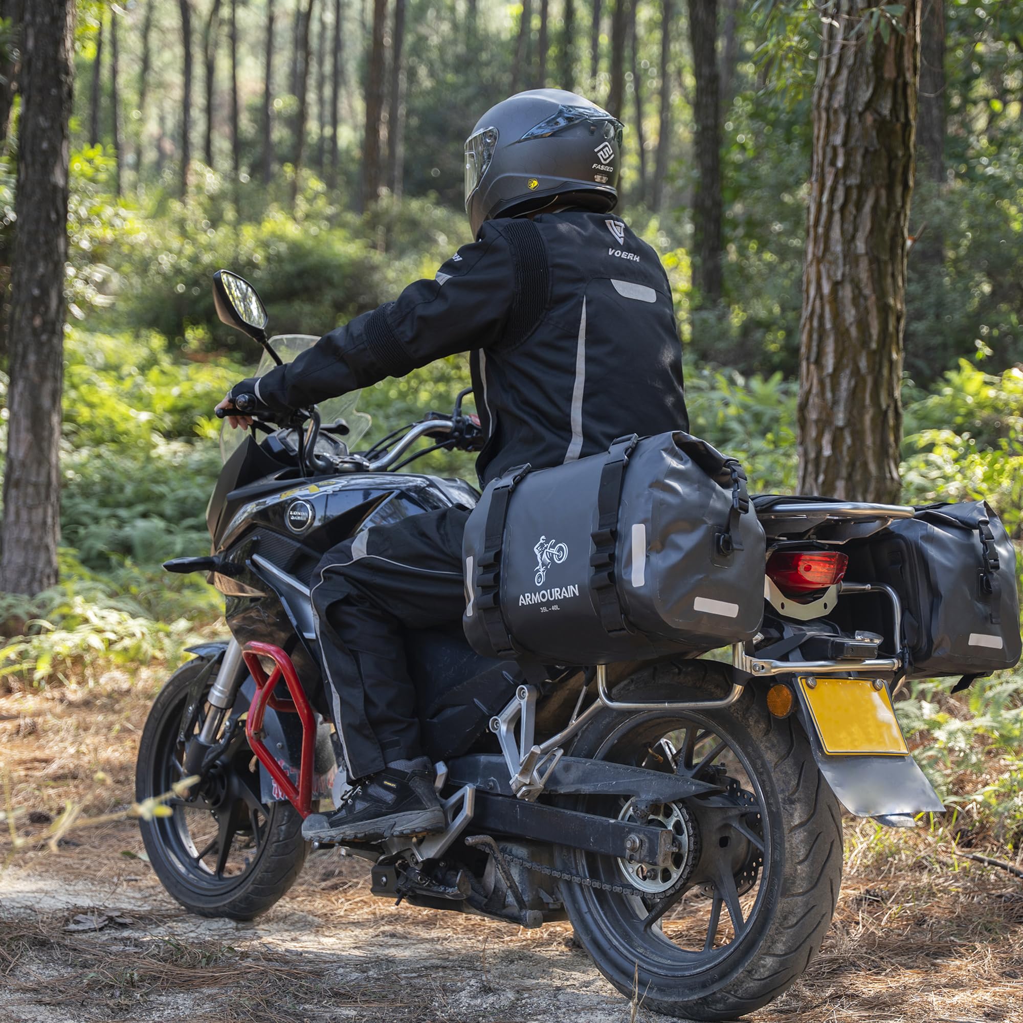 Prezenty na dzień ojca sakwa na siodełko motocyklowe 70 l (35 l x 2) sprzęt motocyklowy Tylna torba na siodełko rowerowe (czarne)