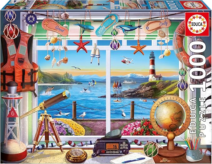 Educa - Puzzle de 1000 Piezas para Adultos | Vida en el Puerto. Incluye Pegamento Fix Puzzle. Medidas: 68 x 48 cm. A Partir de 14 años (20256) oferta Amazon