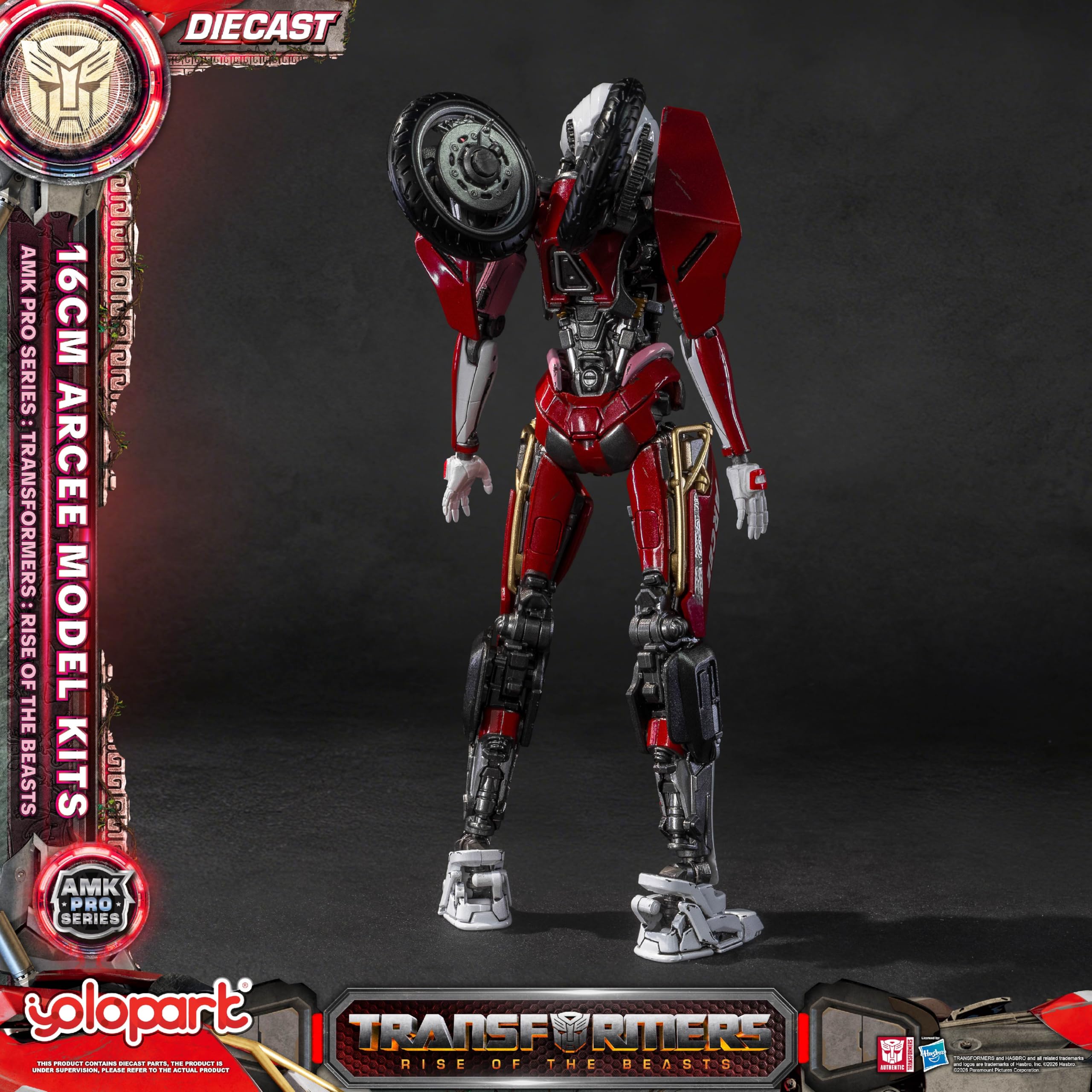 YOLOPARK Transformers Rise of The Beasts Acree - Figura de acción fundida, serie AMK PRO de 5.9 pulgadas, juguetes transformadores altamente articulados para edades de 15 años en adelante, sin