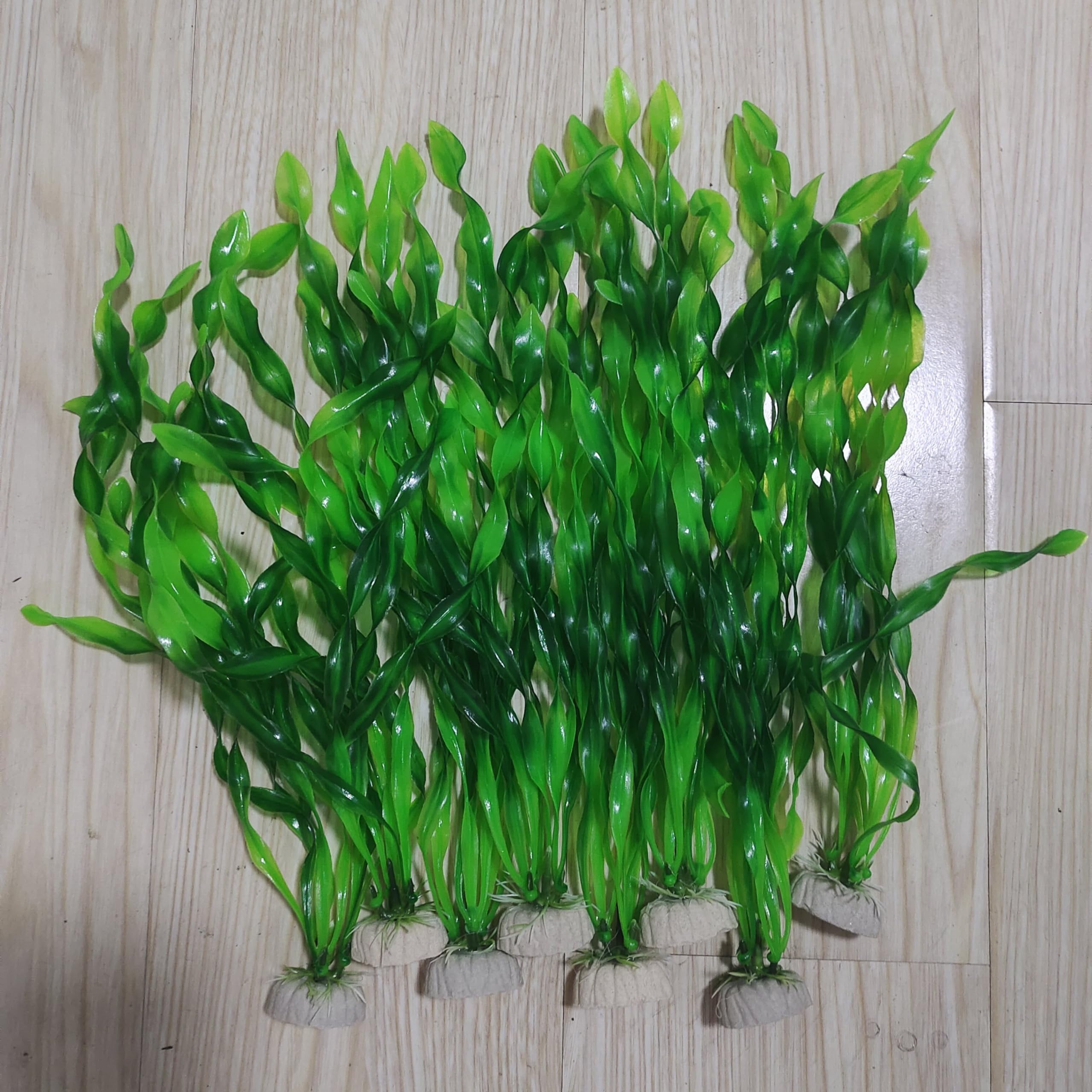 Ameliade12-PCS Seaweed Decorations Fish Tank Decor Aquarium Artificial Tall Plastic Plants, Goldfish Betta Fish Tank Accessories Large Aquarium Decorations