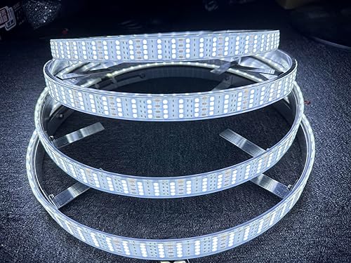 Miniatura 2 de Sando Tech - Luces de llanta blanca pura de 15.5 pulgadas intermitentesrespiradas LED iluminadas, luz blanca fría, luz de neumático para coche,
