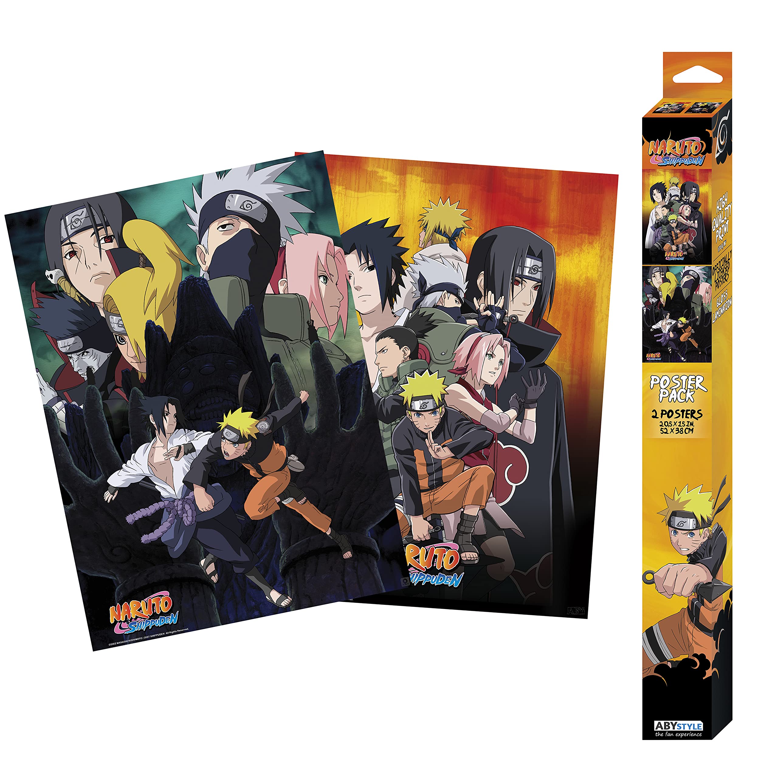 Abystyle Naruto - Set 2 Posters '52x38' : Collectif: Amazon.it