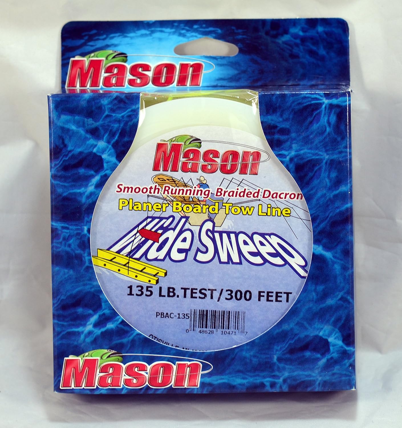 Mason Tackle Wide Sweep Planer Board Tow Line Chartreuse