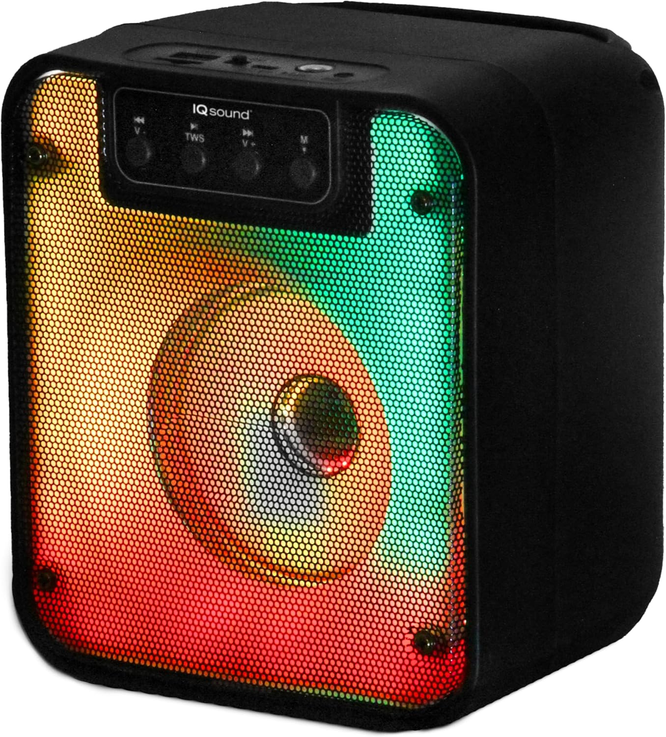 Supersonic IQ Sound IQ-7004DJBT 4-Inch Portable Bluetooth Speaker Unleash Dynamic Sound with TWS, LED Light Show, FM Radio, Multiple inputs, and Long-Lasting Rechargeable Battery. (4-Inch)