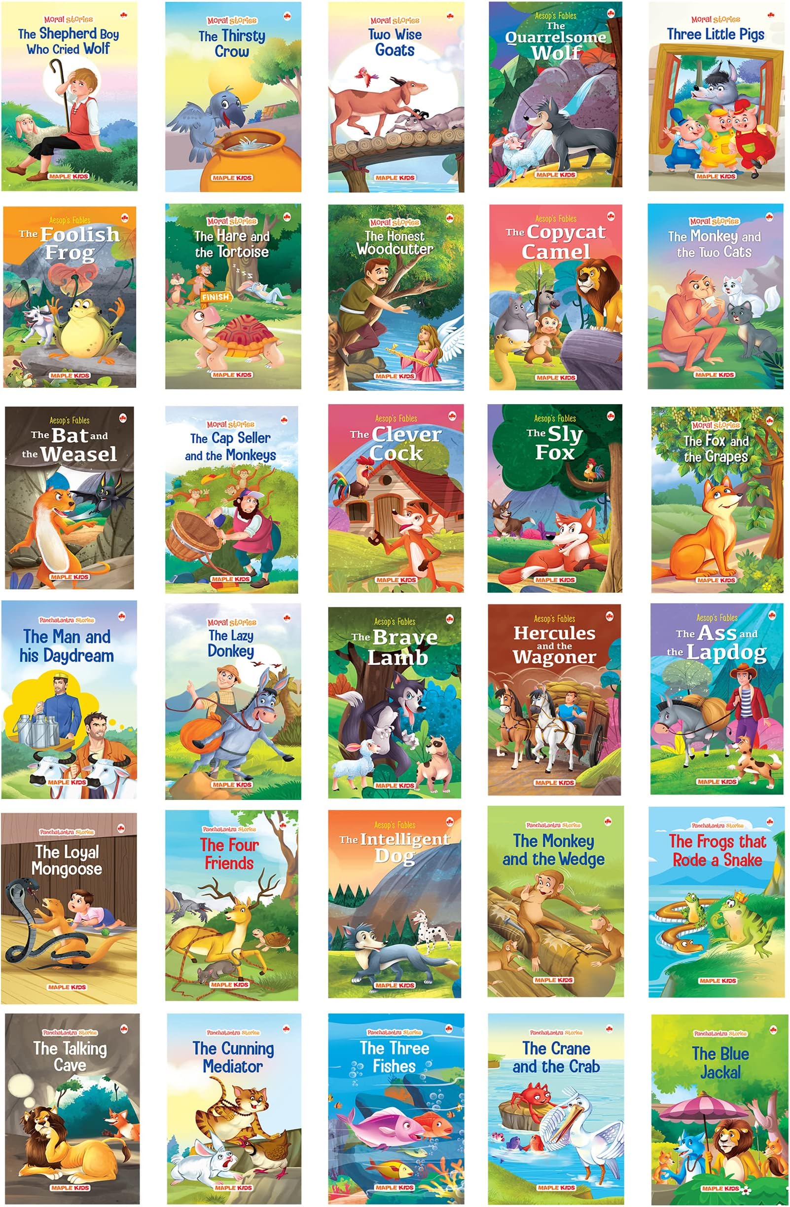 Story Books for Kids - Moral Stories (Set of 30 Books) - Bedtime Stories - 3 Years to 7 Years old - English Short Stories for Kids - Read Aloud to Infants, Toddlers