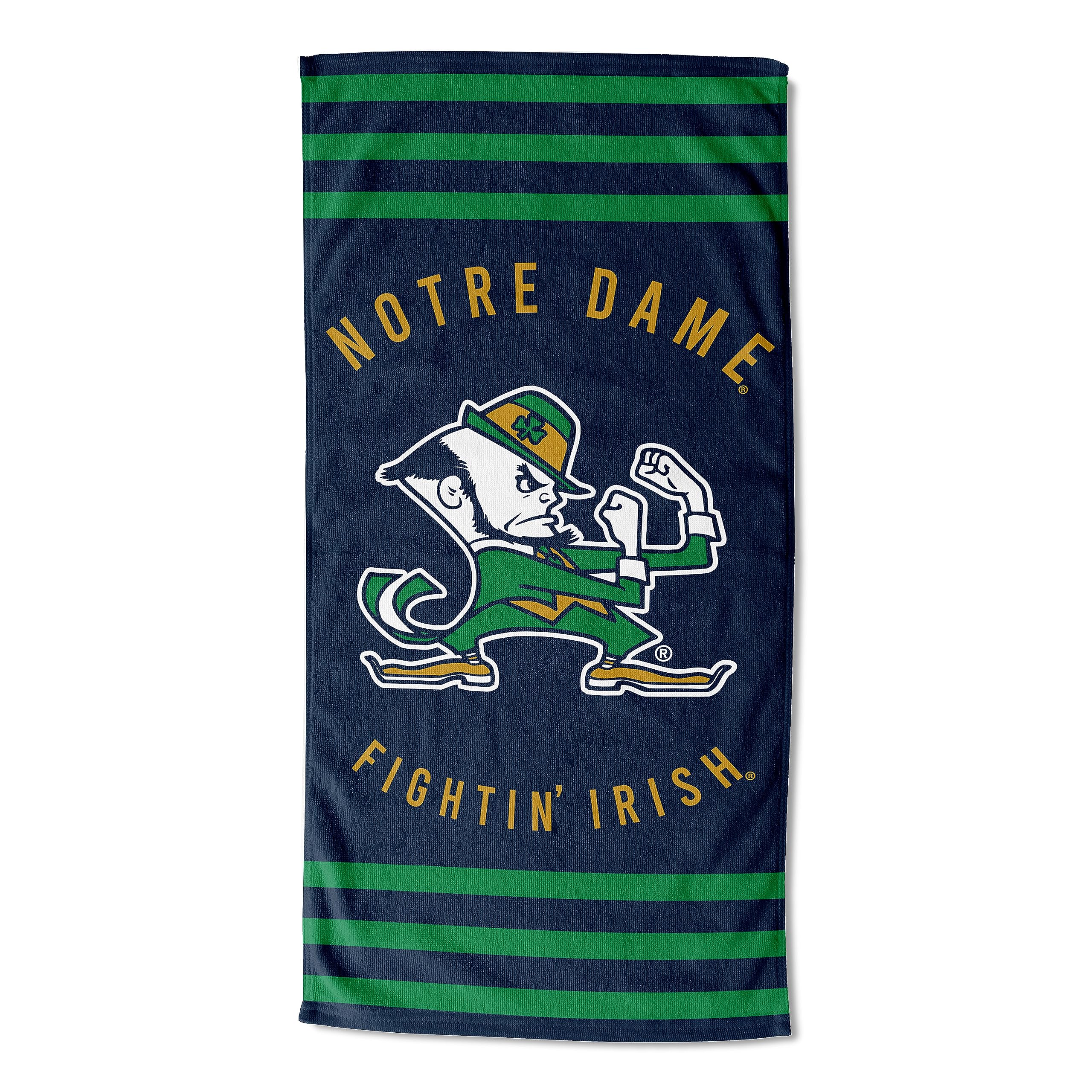 Northwest NCAA Notre Dame Fighting Irish Beach Towel, 30" x 60", Stripes