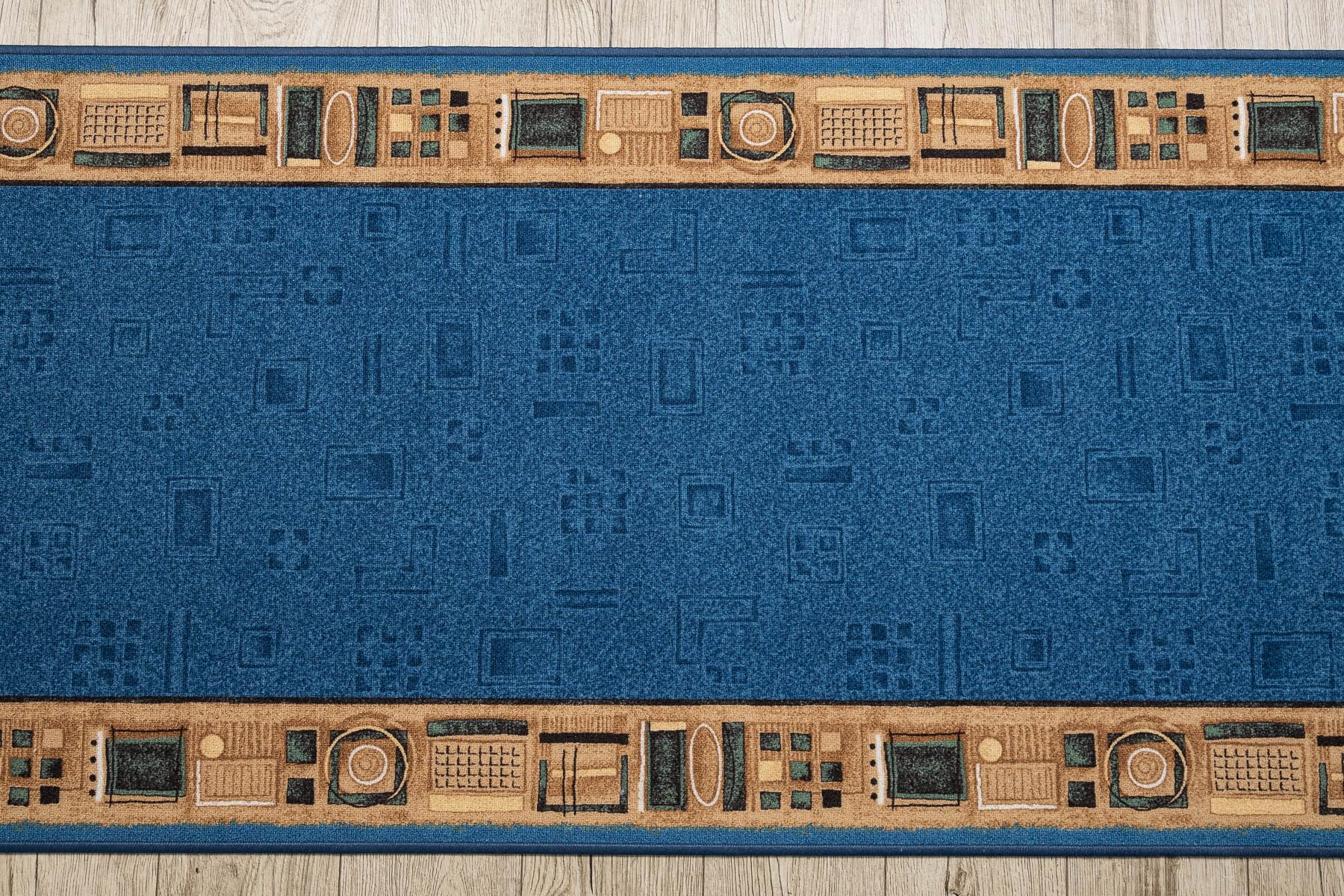 rugsx Passatoia corridoio Jena - Antiscivolo, moderna e resistente, ideale per cucina, soggiorno e ingresso, blu 67x750 cm