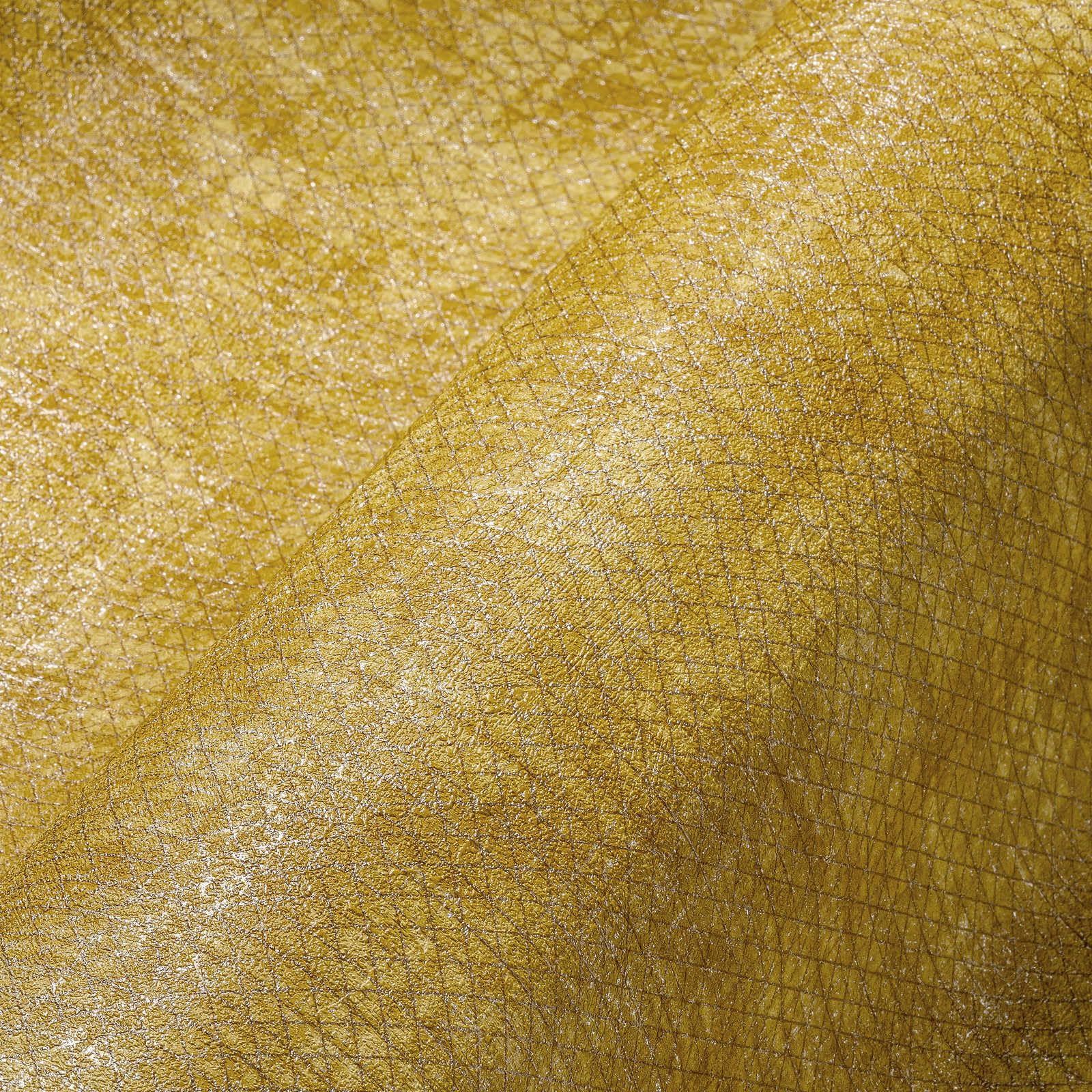 Papier peint métallique or jaune pour salon lumineux BOS 388265 AS