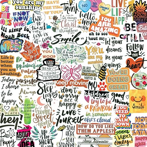200 calcomanías inspiradoras para botellas de agua, calcomanías motivacionales para adultos, adolescentes, profesores, vinilo impermeable para