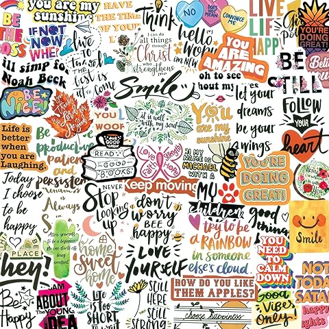 300PCS Inspirational Stickers for Water Bottles, Motivational Stickers for Adults, ...