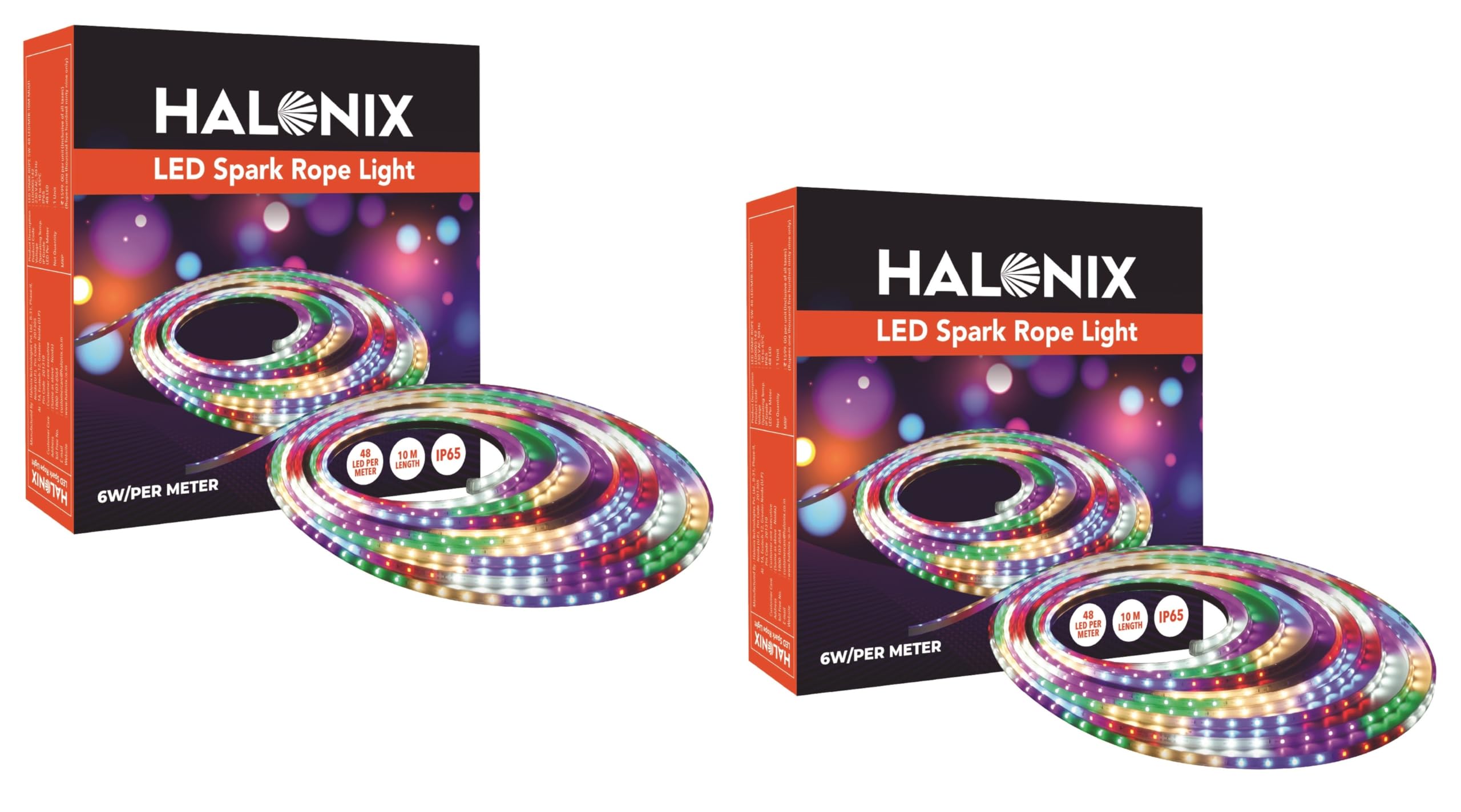 Halonix 10 Meter Multicolor 11W Rope Light |8 Light Modes | Ip65 Certified,Bis Approved | Fairy Light,String Light | Dir