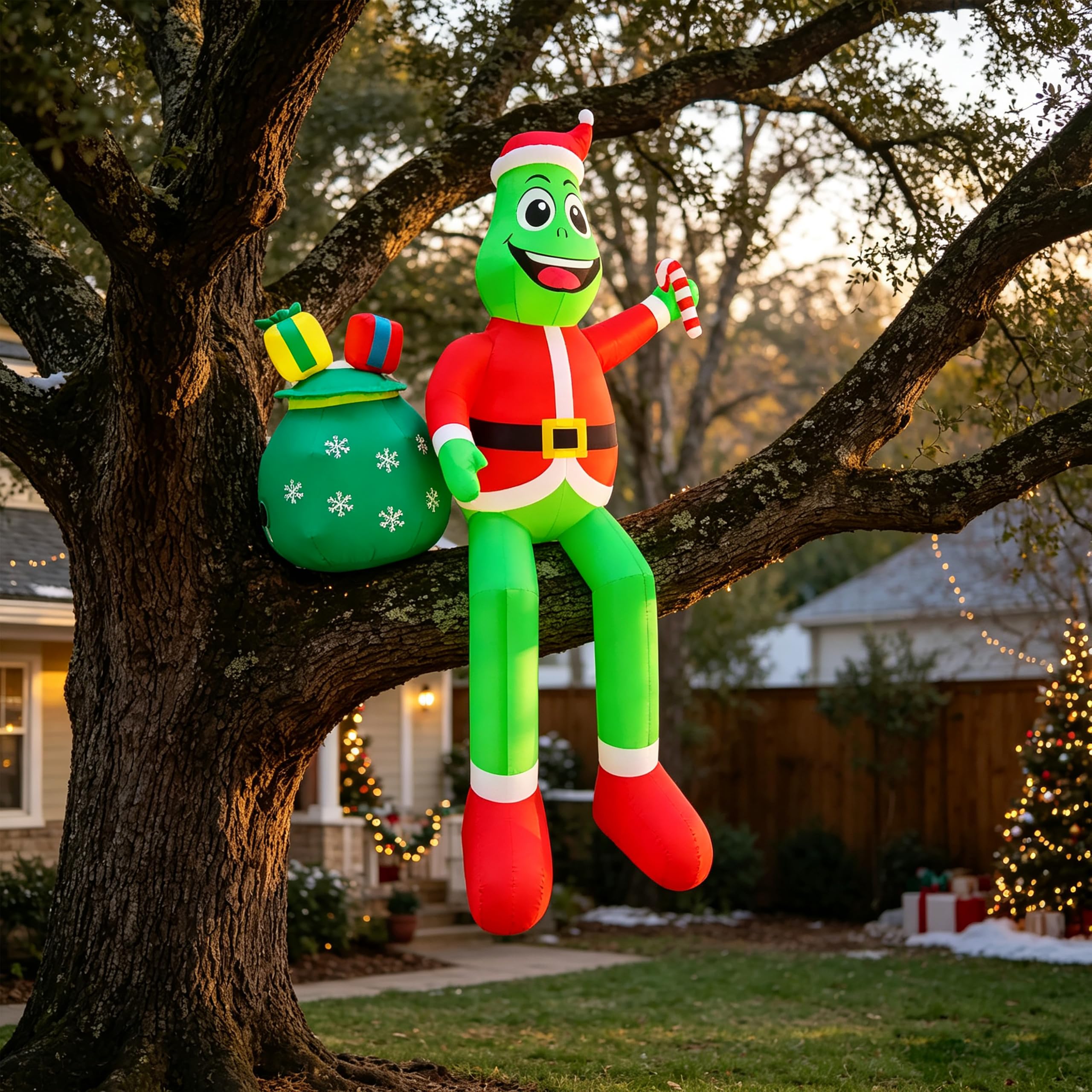 3 m mostro di Natale gonfiabili decorazioni per esterni gigante seduto gonfiabile decorazione di Natale per tetto di Natale balcone prato decorazione patio albero panca esposizione