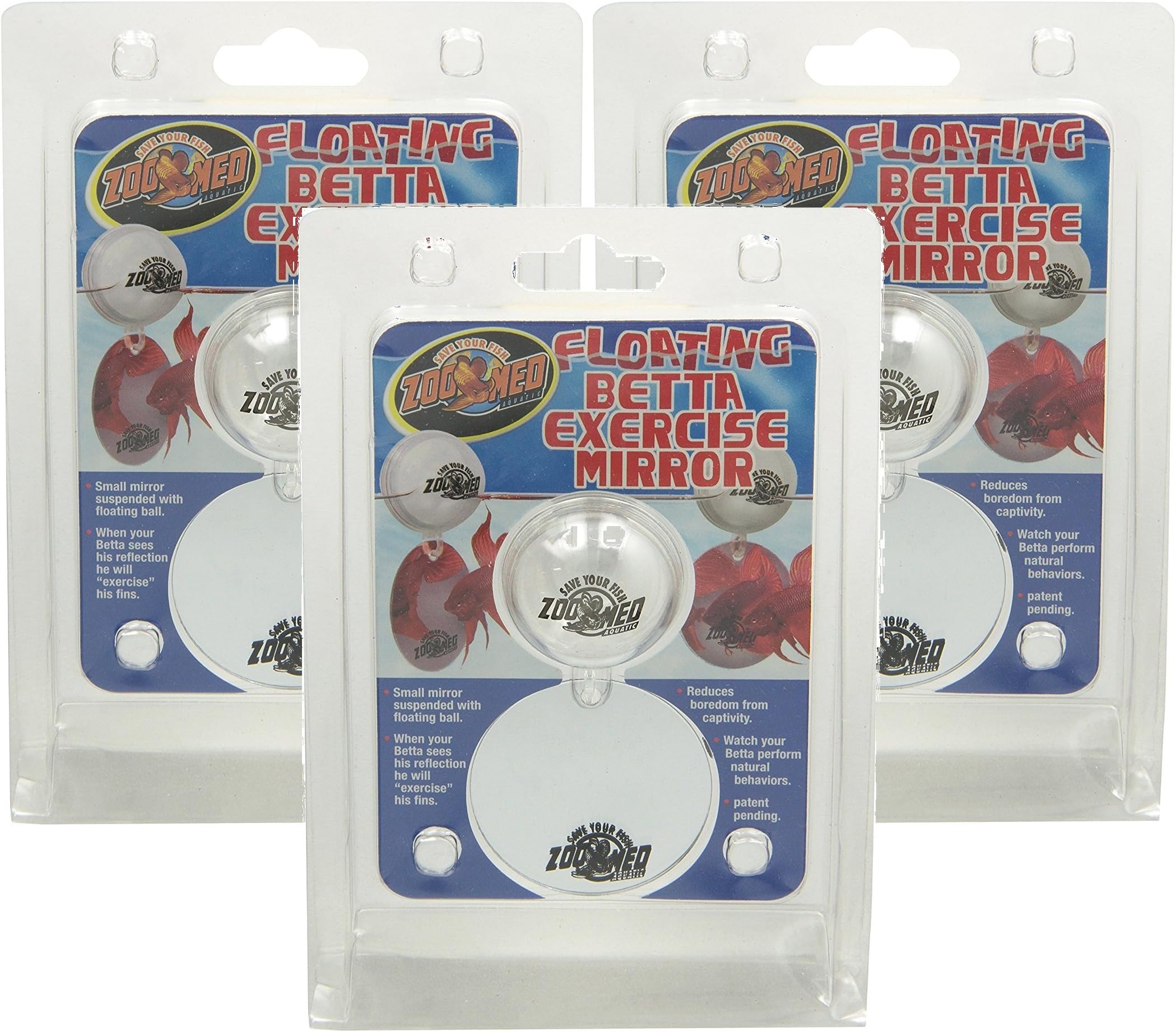 Floating Betta Exercise Mirror (3 Pack)