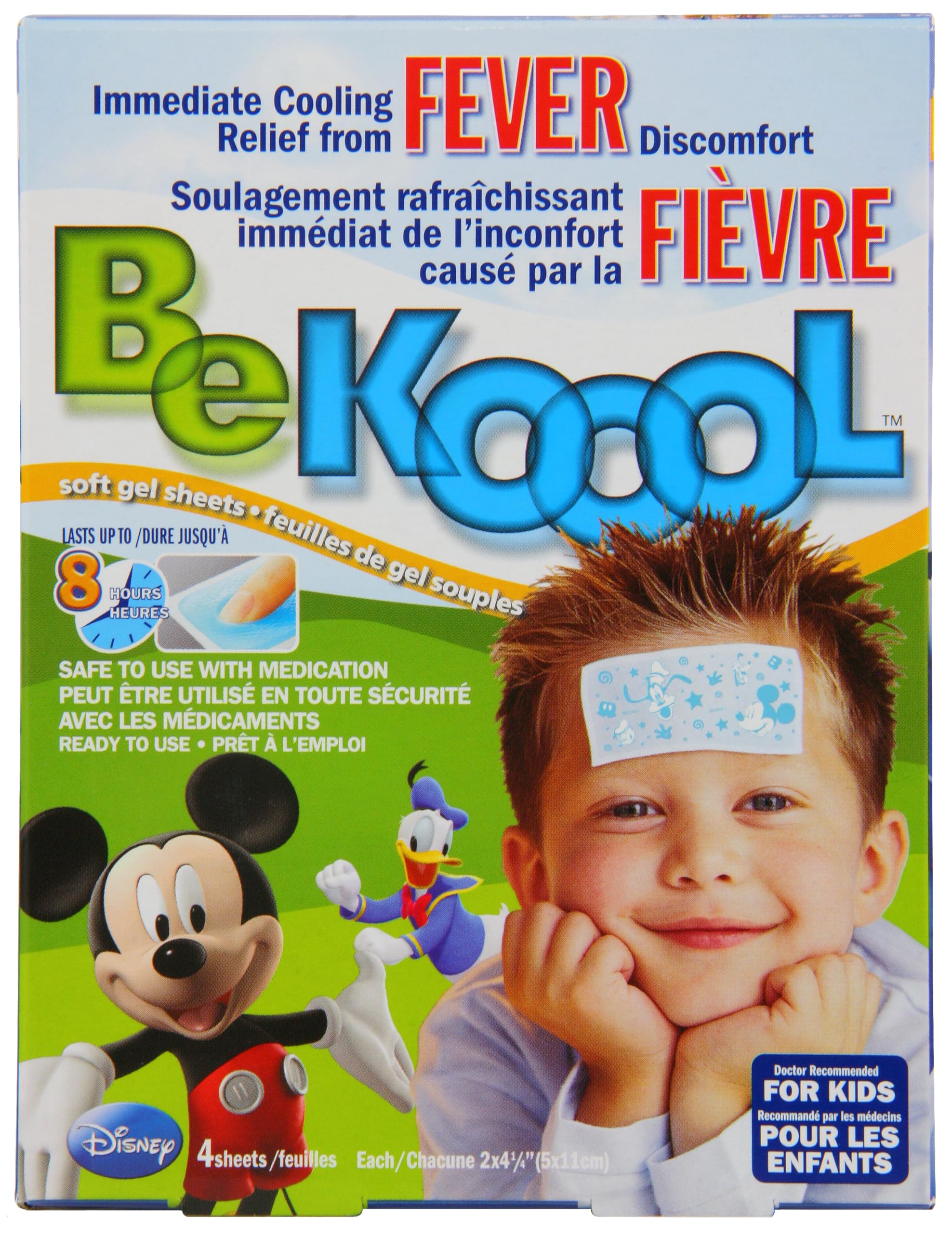 BEKOOOL Soft Gel Sheets pour les enfants pour le soulagement de la fièvre