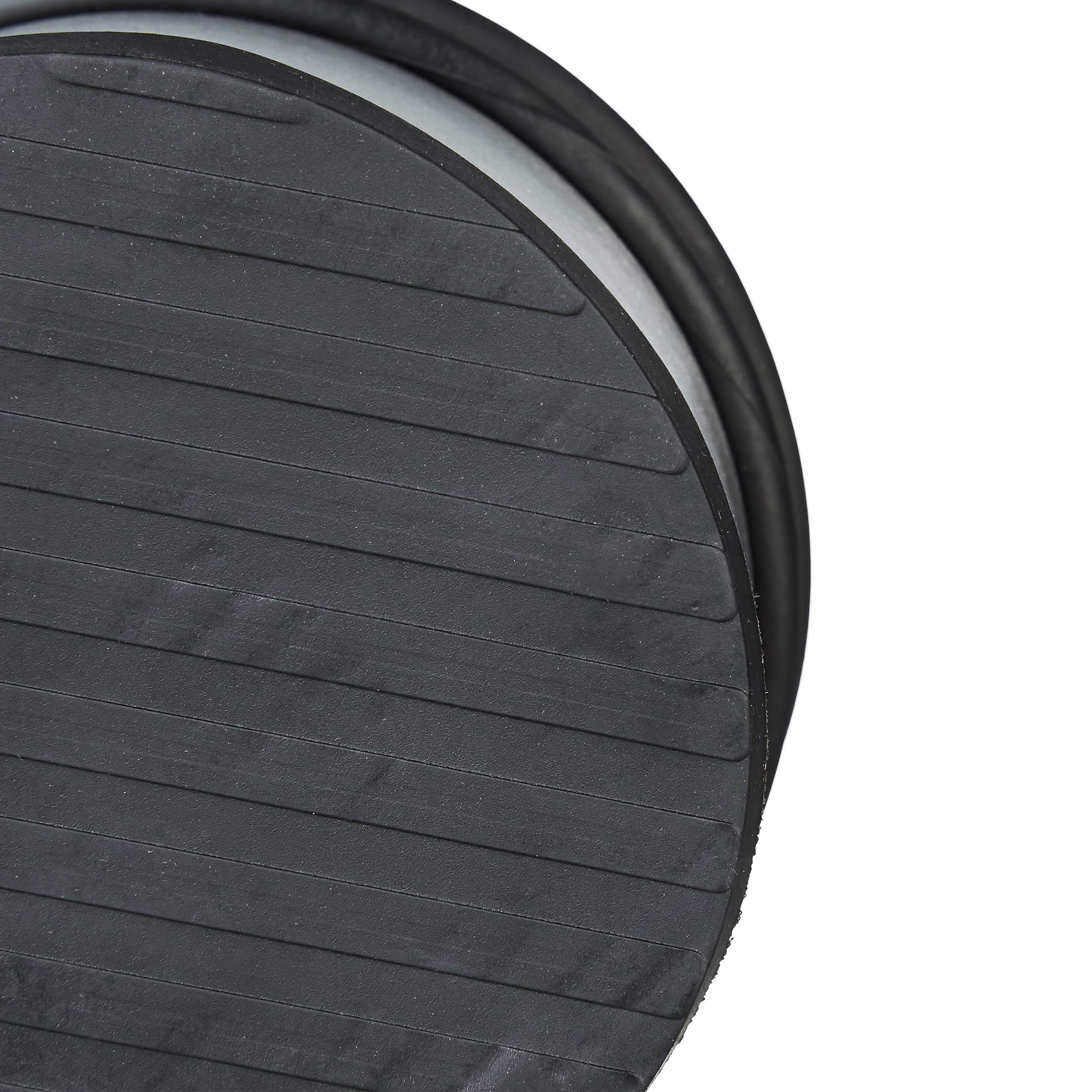 8x Fermaporta, Blocca Porta, Alto, in Acciaio Inox, 1,1kg, Grande, Anelli Antigraffio, Antiscivolo, Argentato