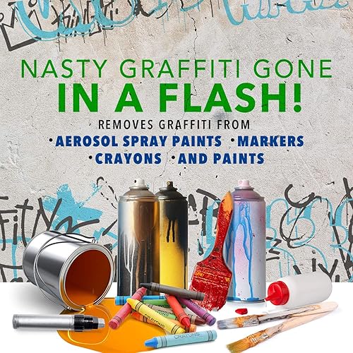 Miniatura 4 de Smart 'n Easy - Removedor de grafiti de superficie porosa, elimina el graffiti no deseado de superficies de madera y mampostería sin pintar, elimina